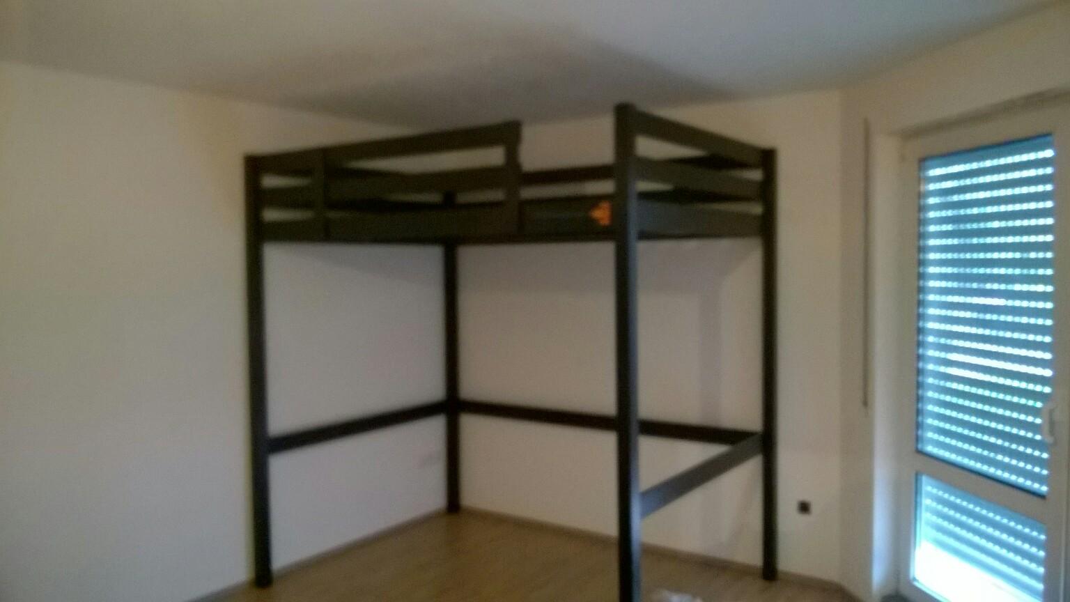 Hochbett IKEA stora 140x200 Holz schwarz in 73655 Plüderhausen for €120