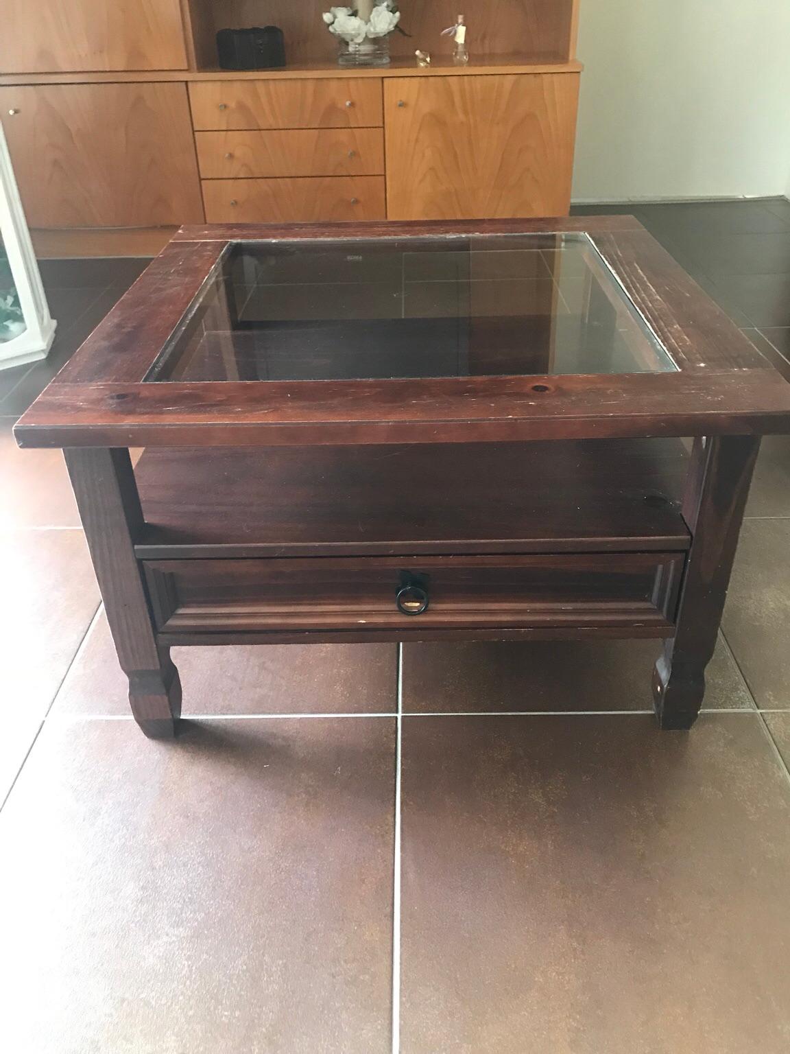 Tisch Couchtisch mit Glasplatte Schublade in 74653 Künzelsau for €13.00