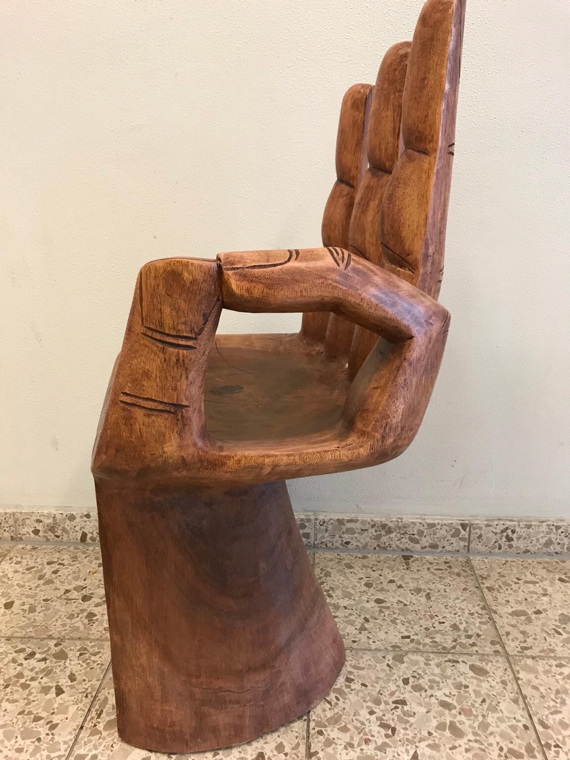 Design Stuhl Holz Hand Sessel Skulptur in 26382 Wilhelmshaven für 145,00 € zum Verkauf Shpock DE