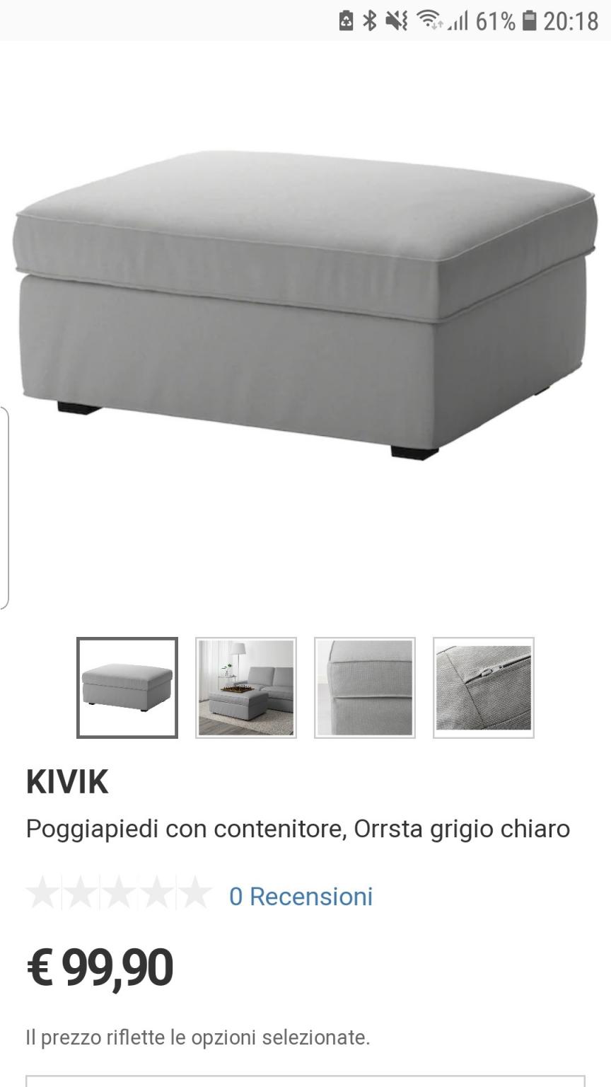 ikea kivik pouf contenitore grigio orrsta in 20145 Milan for €45.00 for