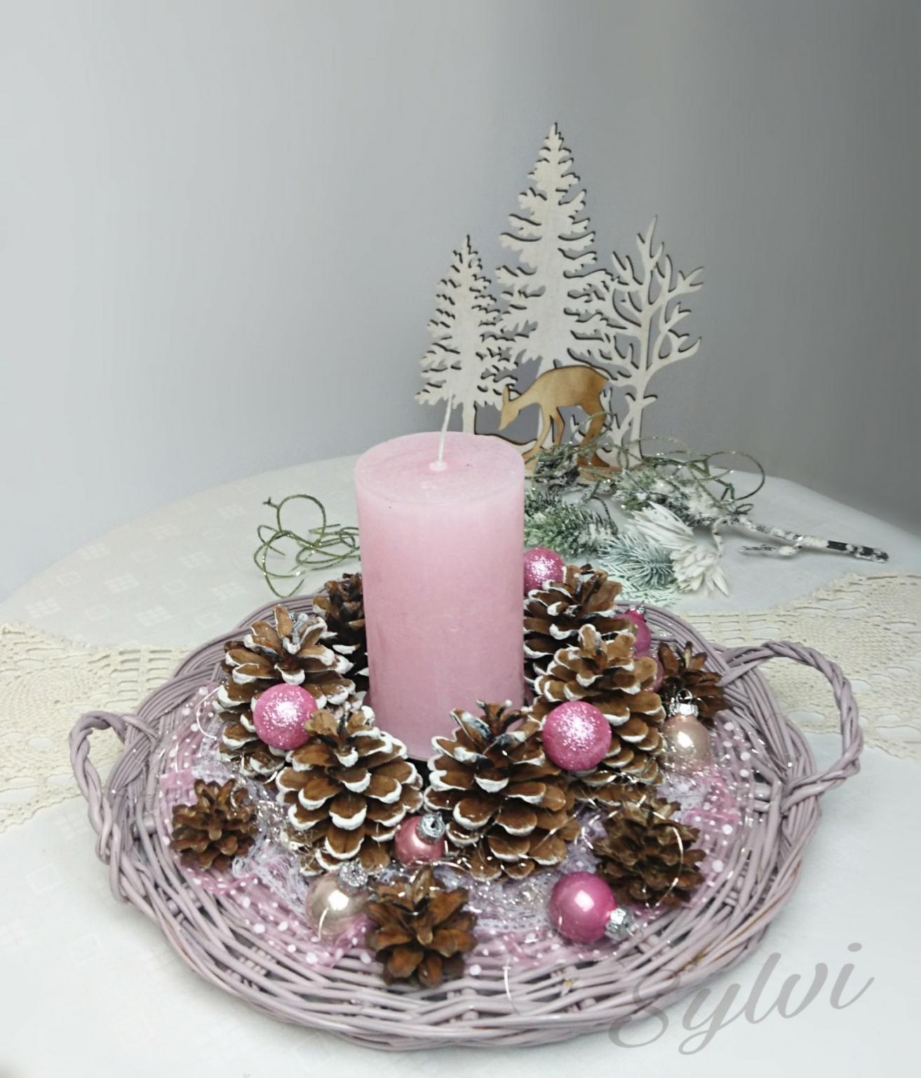 WEIHNACHTSDEKO TISCHDEKO KERZE ZAPFEN NR0762 in 5212