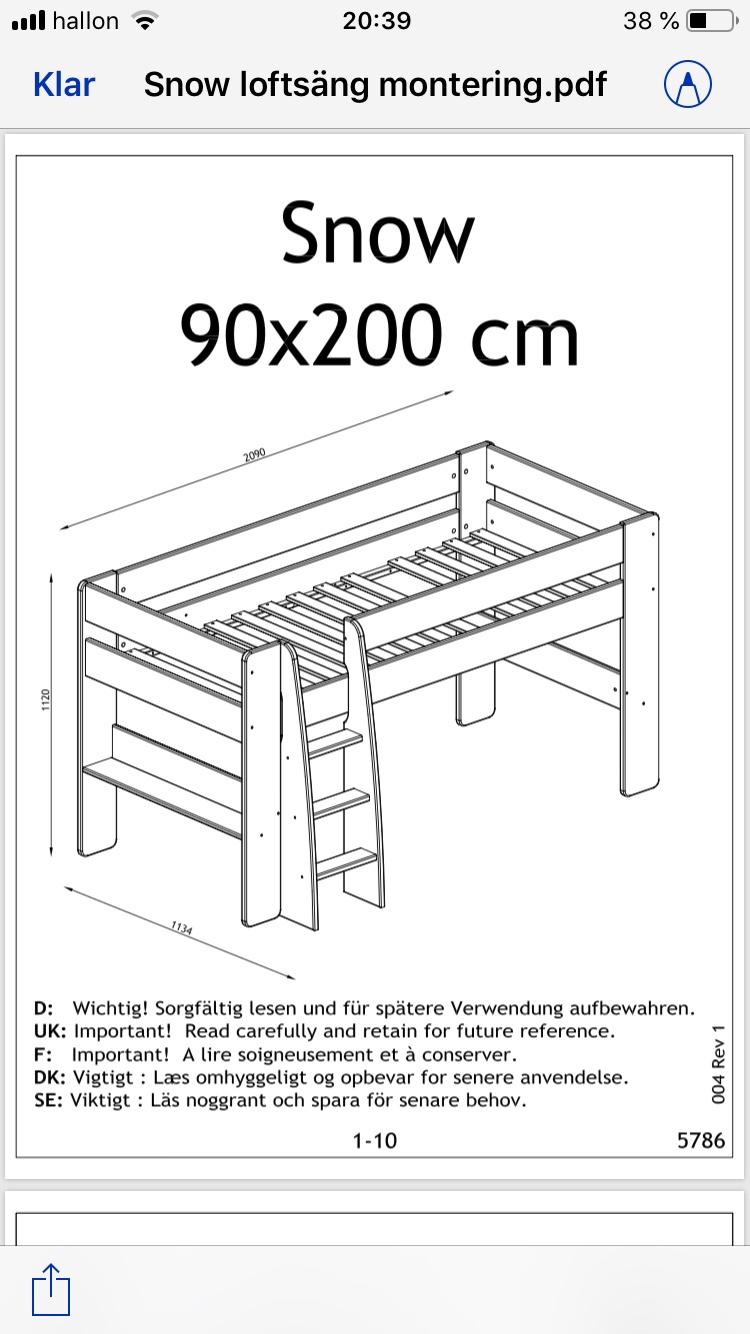 Loftsäng Snow Mio Loftsäng MIO SNOW in 11842 Stockholm for SEK 1,200.00 for sale Shpock