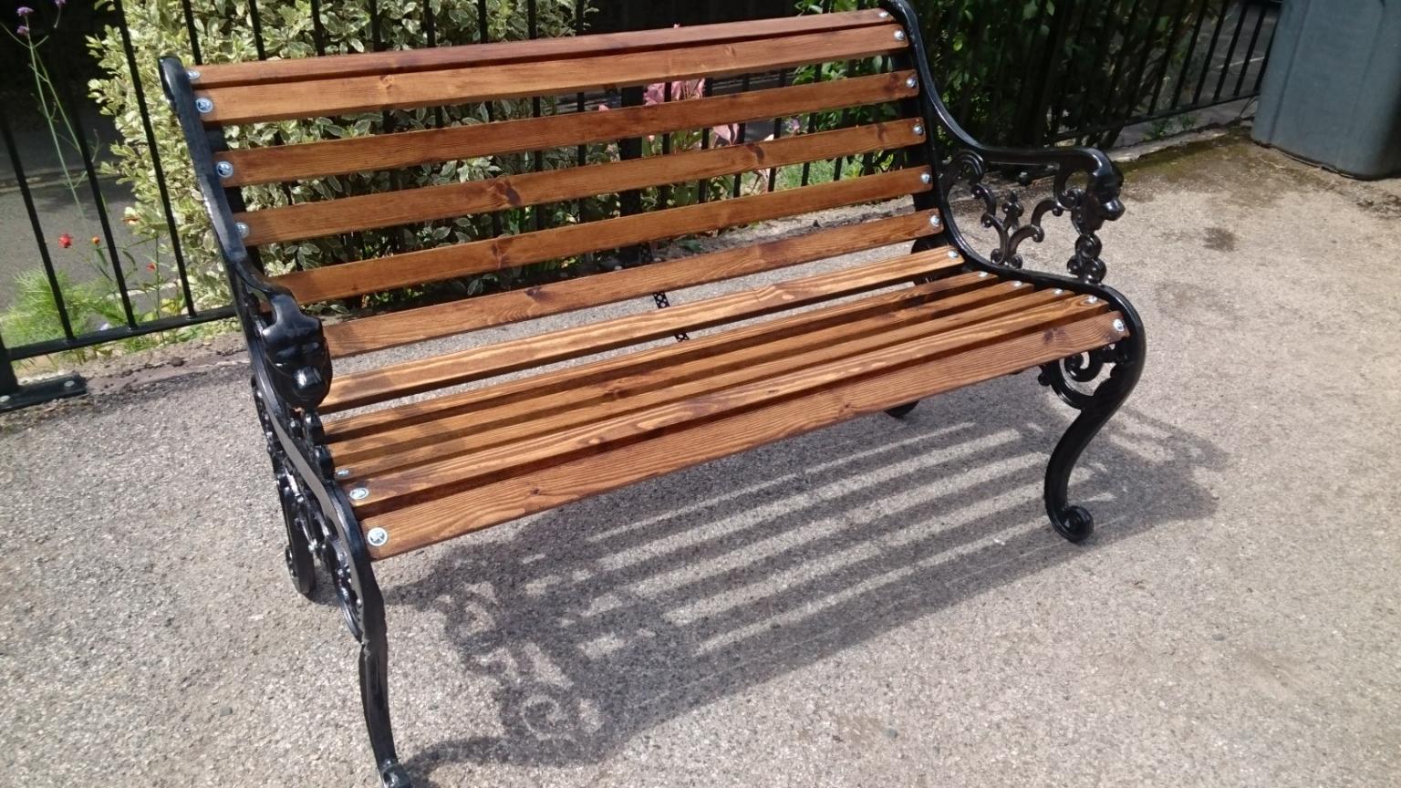 Antique cast iron lions head garden bench in HD9 Kirklees for £100.00