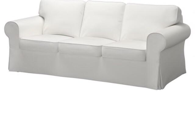Ektorp Ikea Sofa 3 Sitzer weiß in 52531 ÜbachPalenberg für 150,00