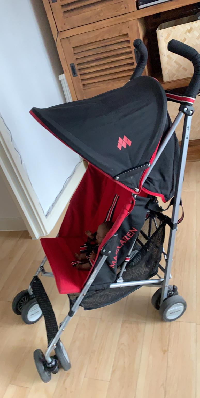 Maclaren Triumph Stroller in red and black in E17 London