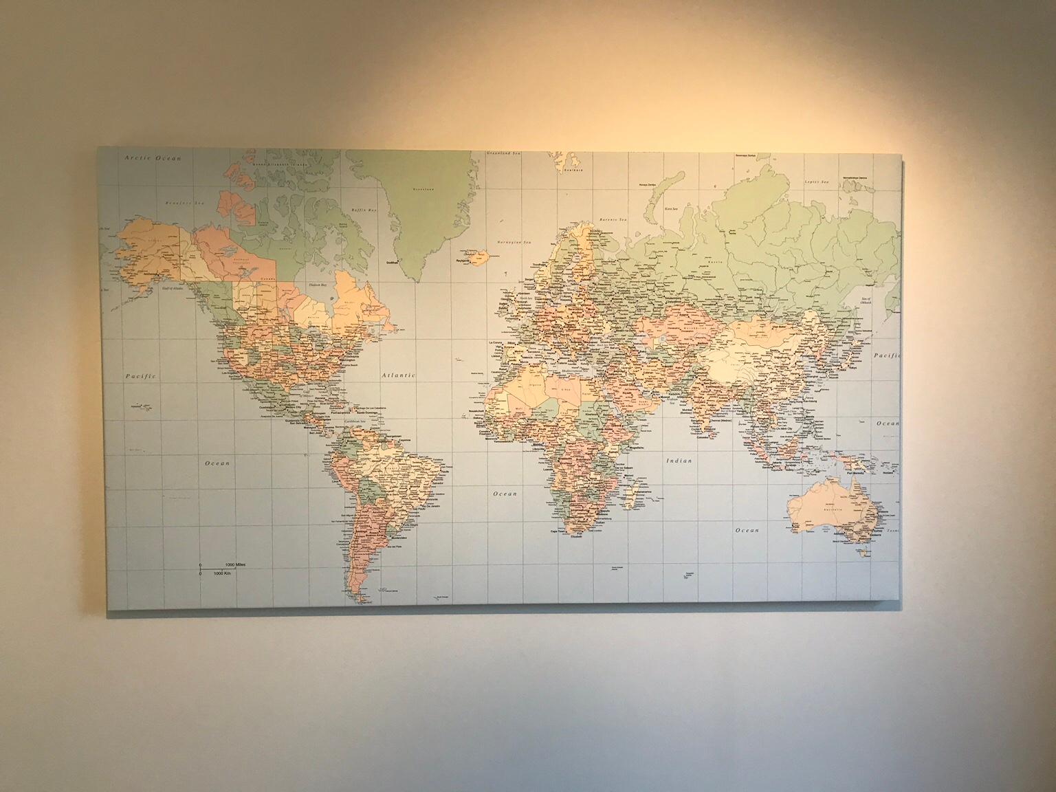 Stor Världskarta Canvas Stor världskarta, canvas in 13537 Bollmora for SEK 400.00 for sale Shpock