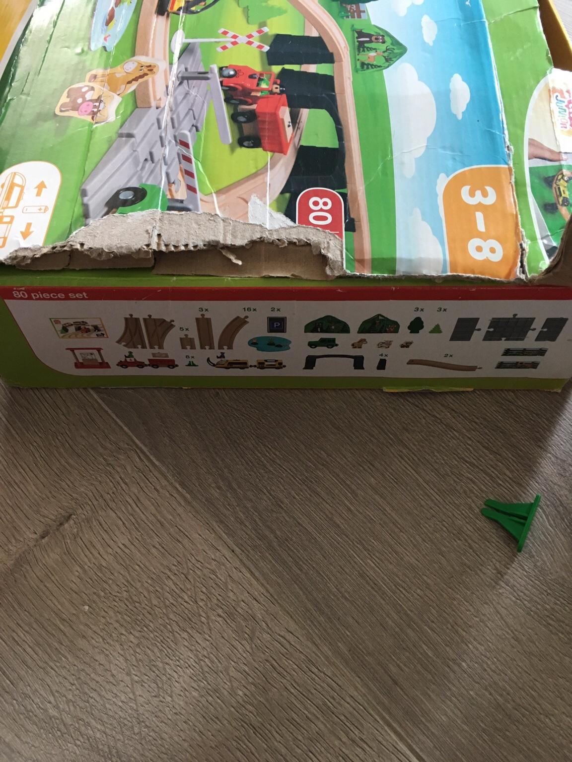 Playtive Junior Wooden railway set trains in ST21 Stafford for £7.00