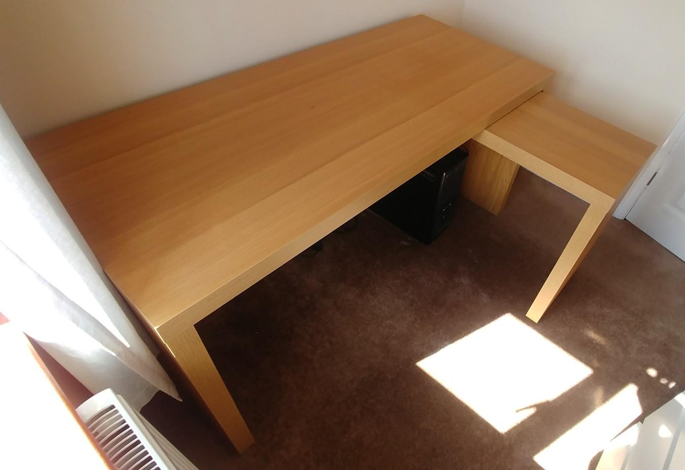 IKEA Malm Oak Desk with pull out station in S21 Derbyshire