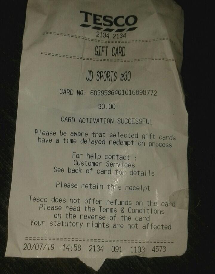 Jd Sports Voucher Tesco
