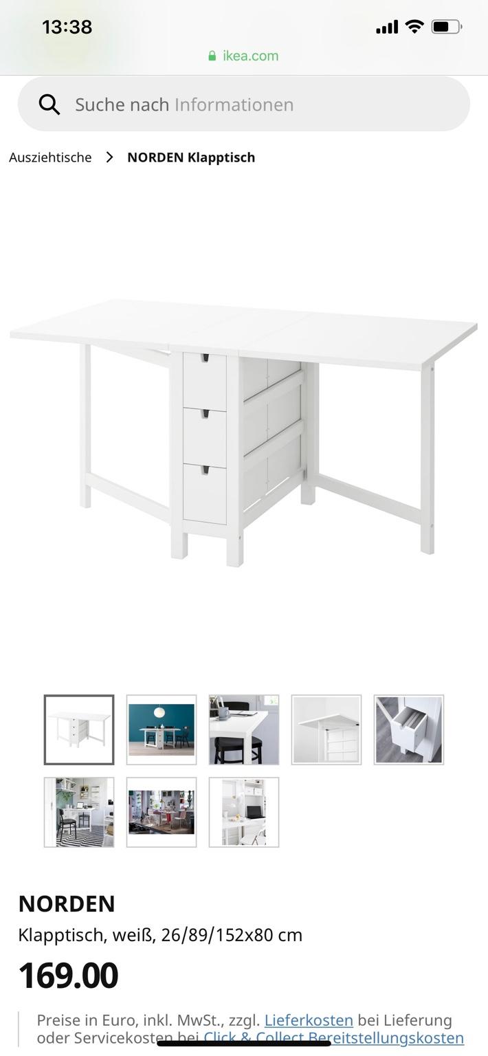 Tisch Norden Ikea in 76189 Karlsruhe für 45,00 € zum Verkauf Shpock DE