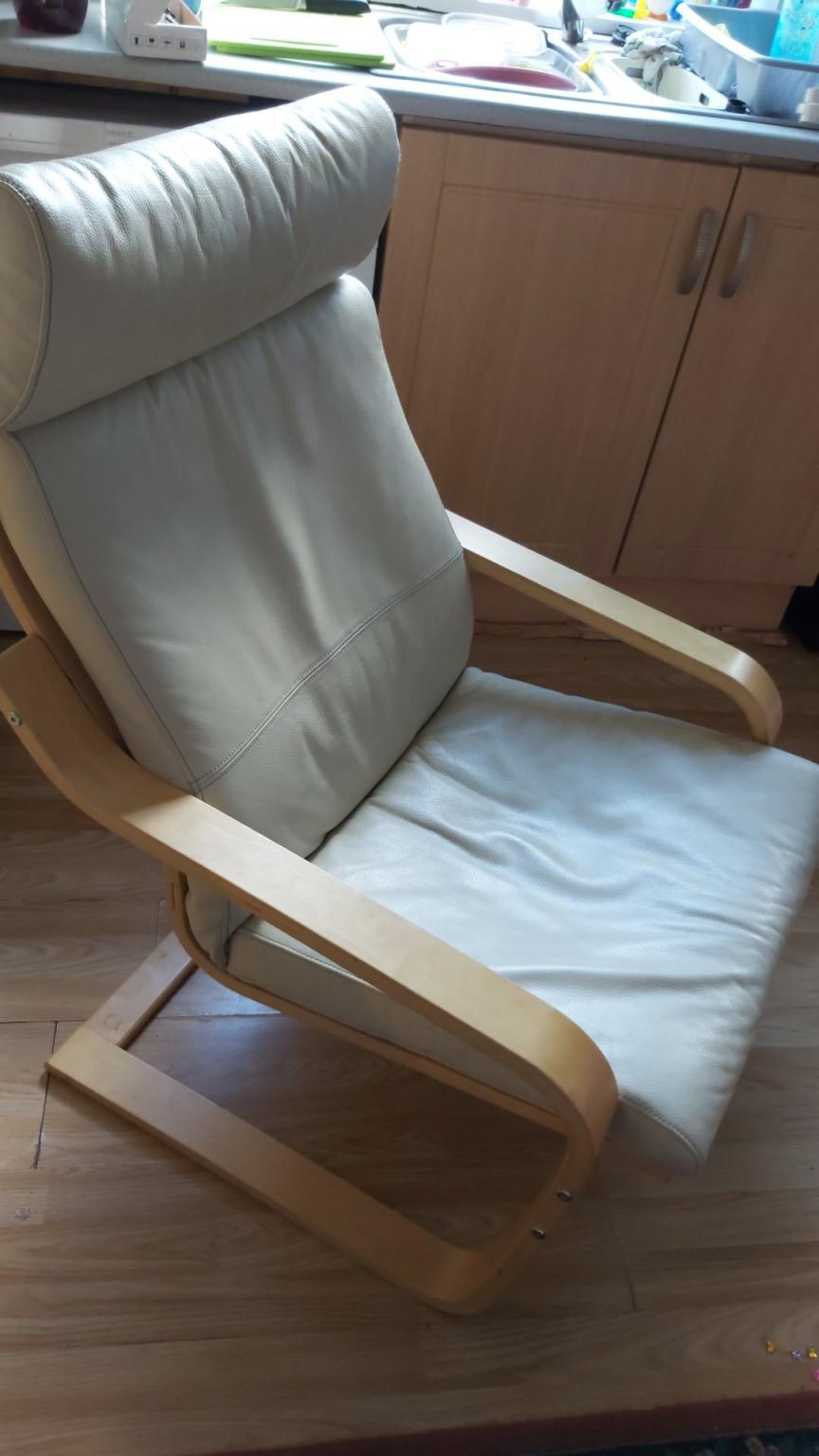 IKEA poang chair with leather covers in M26 Bury for £18