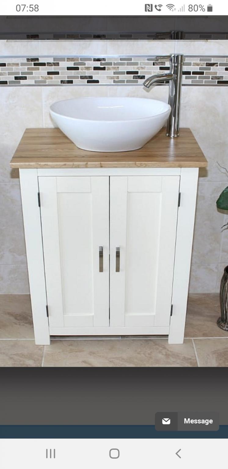 free standing vanity sink unit in S44 Bolsover for £300.00