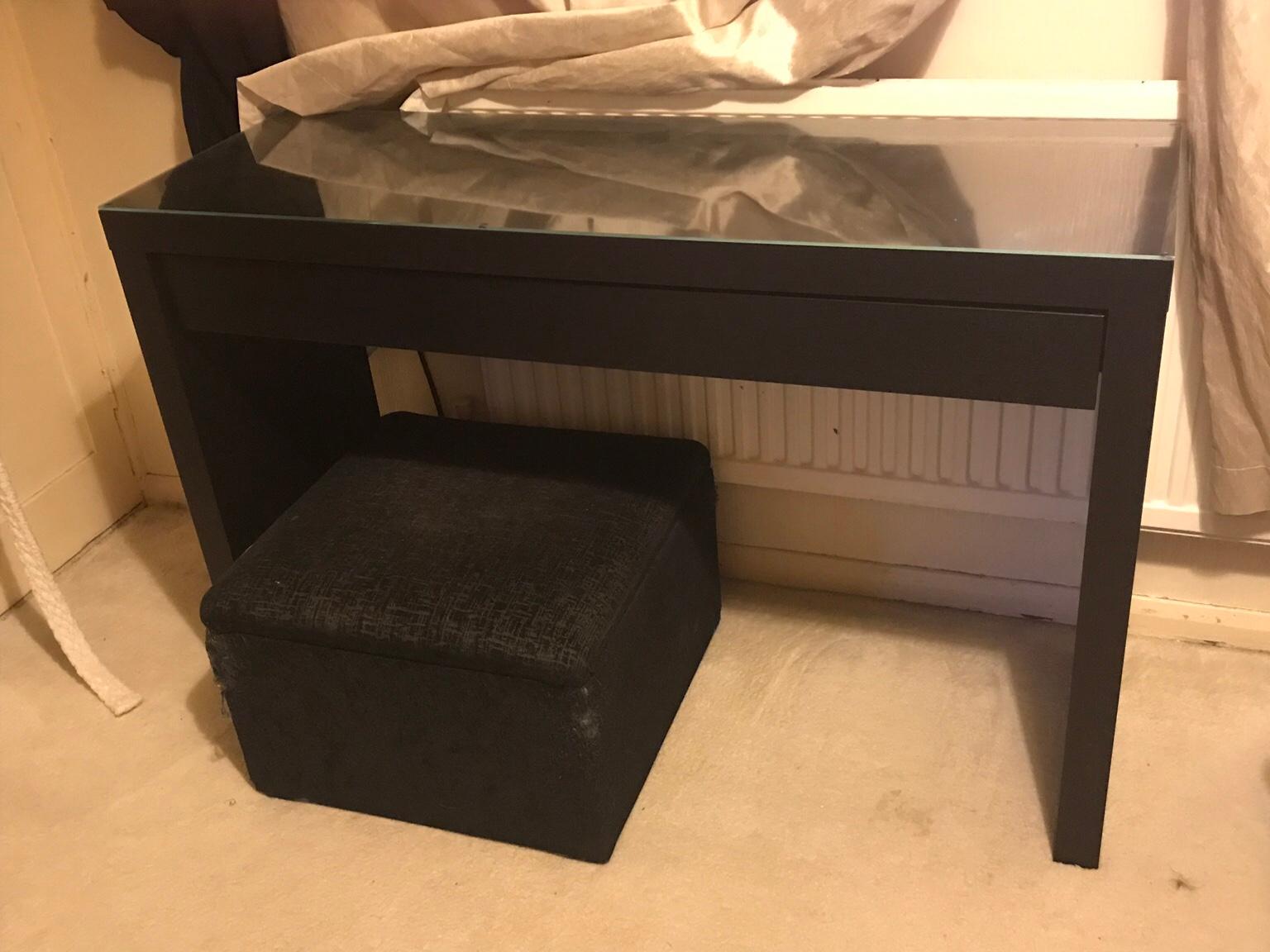 Black Ikea malm dressing table in ME17 Maidstone for £40.00 for sale
