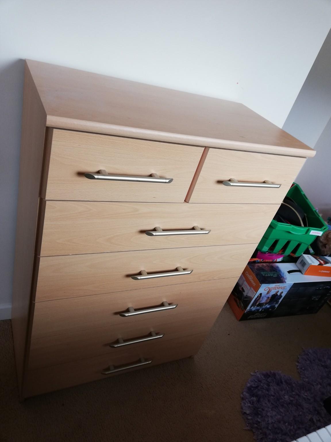 Beech Effect Bedroom Furniture in SA31 Carmarthen for £170