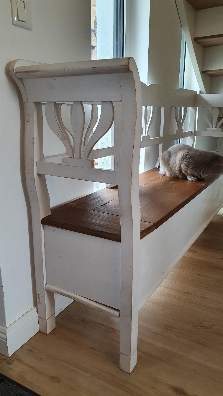 Truhenbank Vintage Shabby Chic WeißBraun in 19065 Pinnow