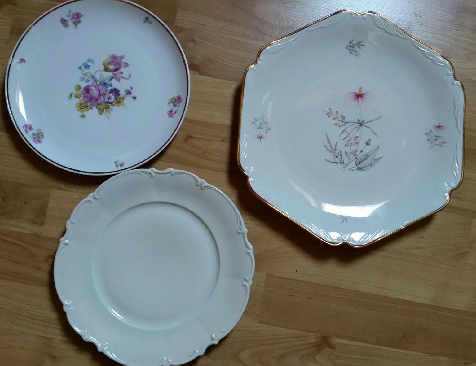 Teller Sammelteller Blumen Goldrand in 34613 Schwalmstadt für 7,00
