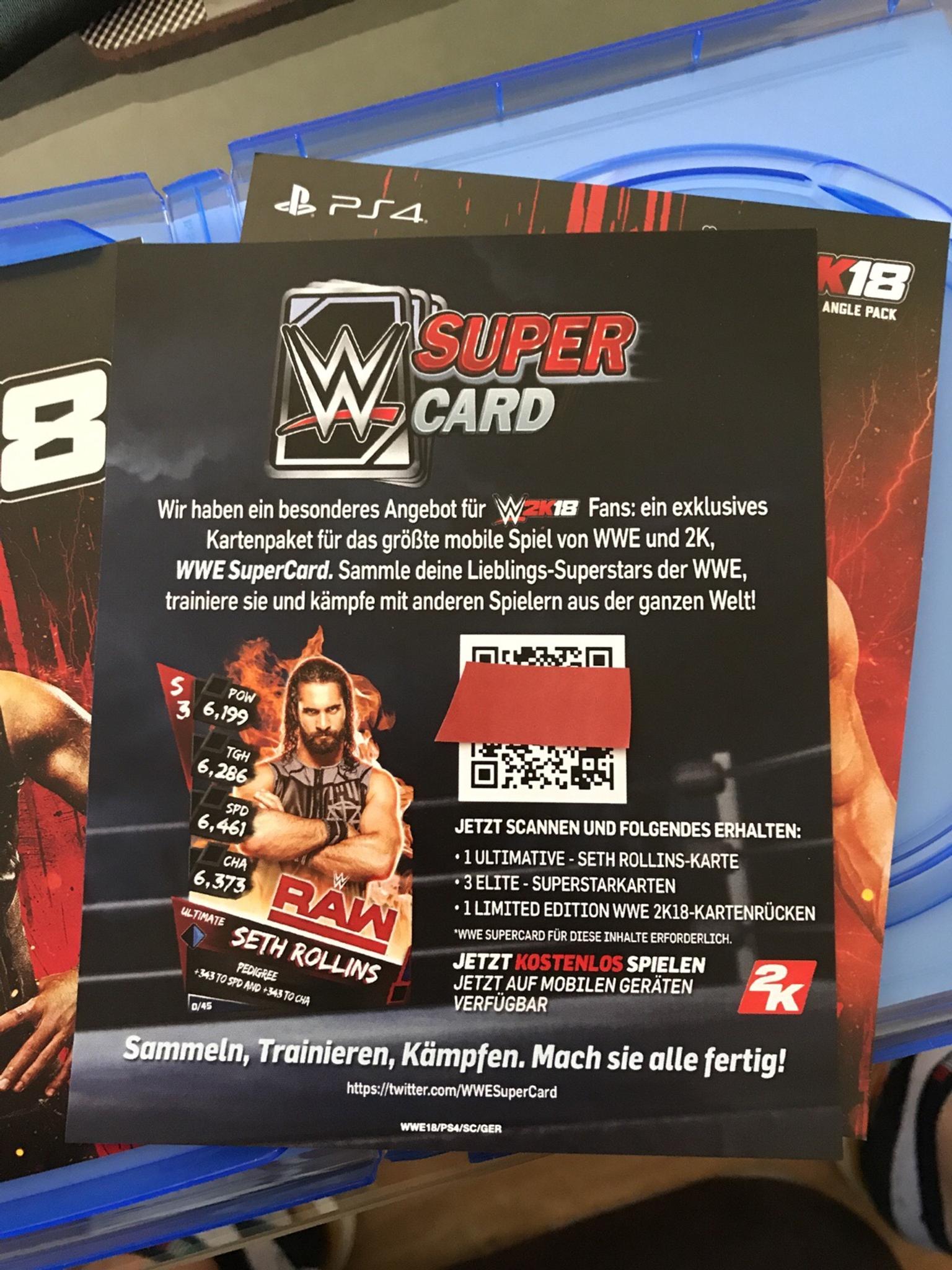 Please report any encountered bugs. WWE SuperCard QR code wwe 2k18 in 64839 Münster for €10.00 ...