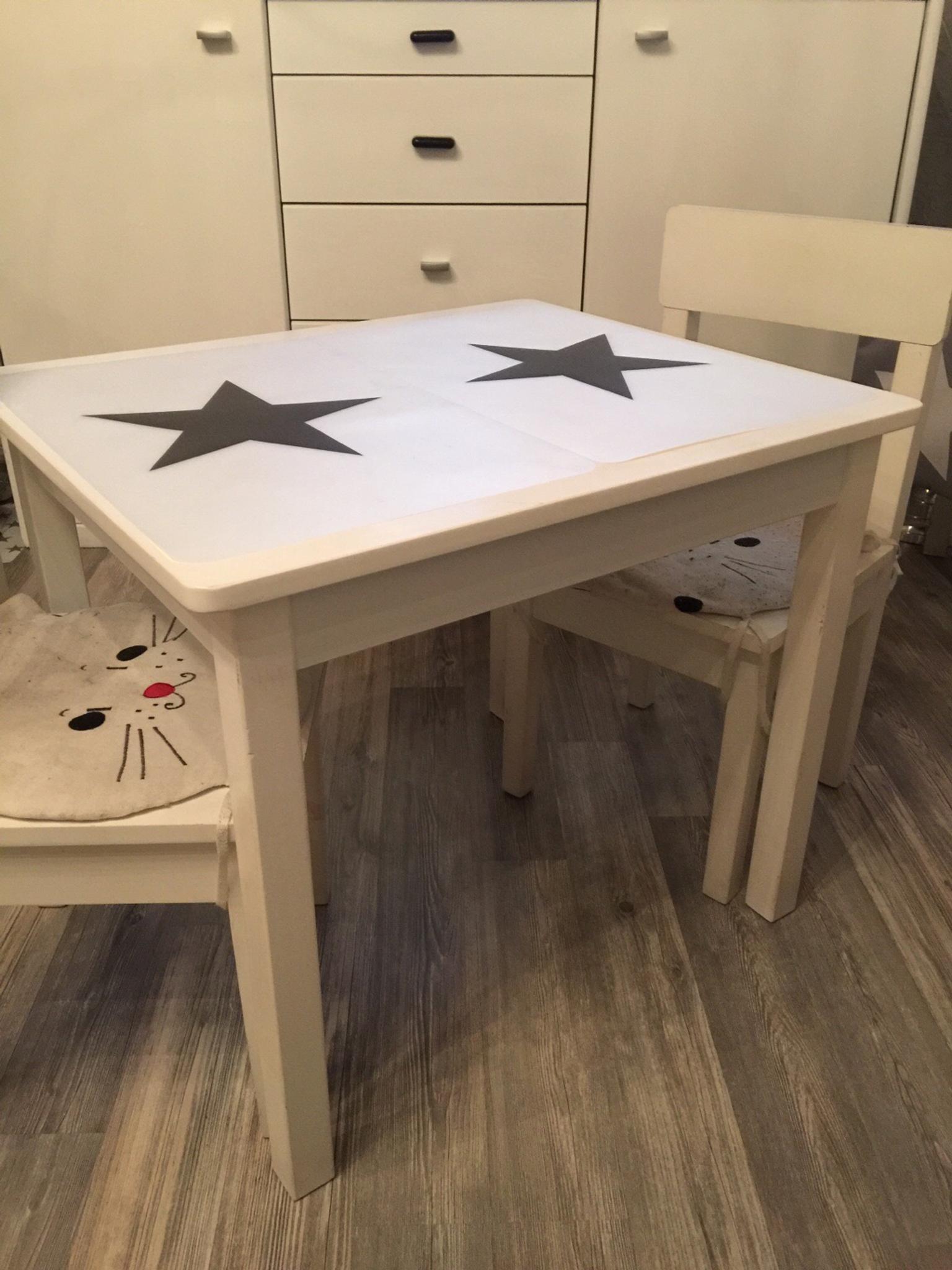 Kindertisch Und Stuhl Weiss