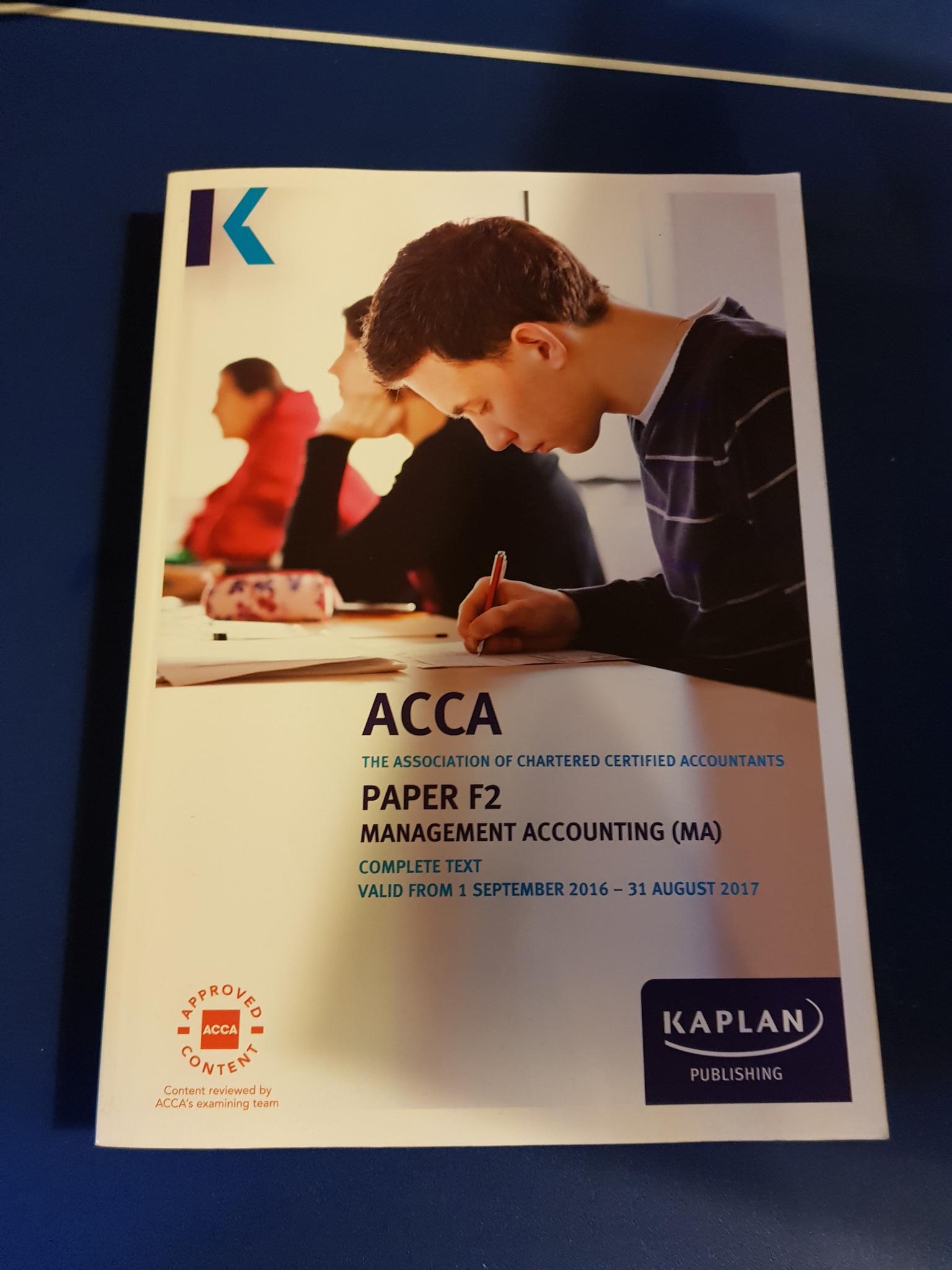 ACCA F1 F2 F3 Kaplan Books in E8 Hackney for £30.00 for