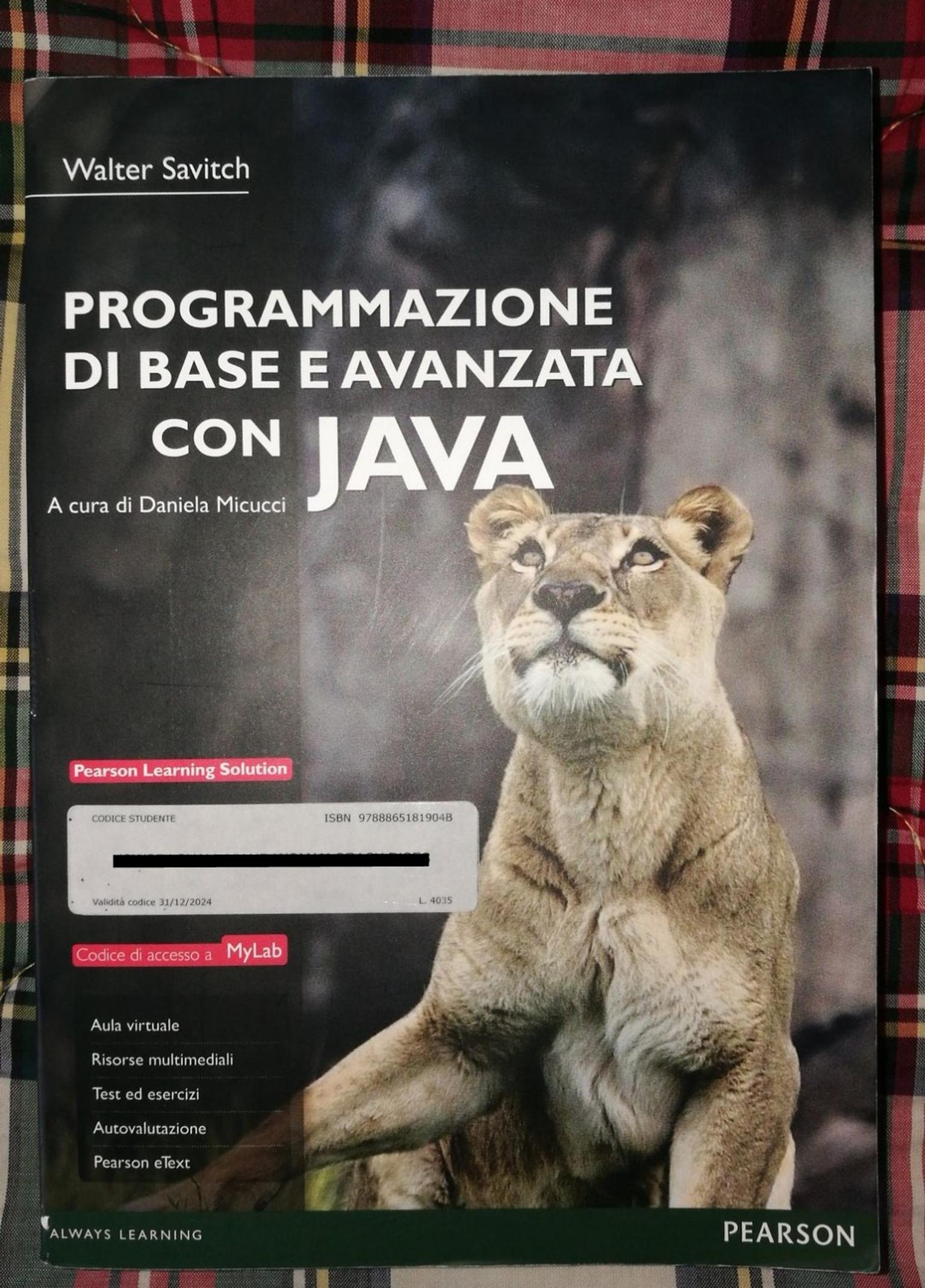 Walter Savitch Programmazione java in 20814 Varedo for €35.00 for