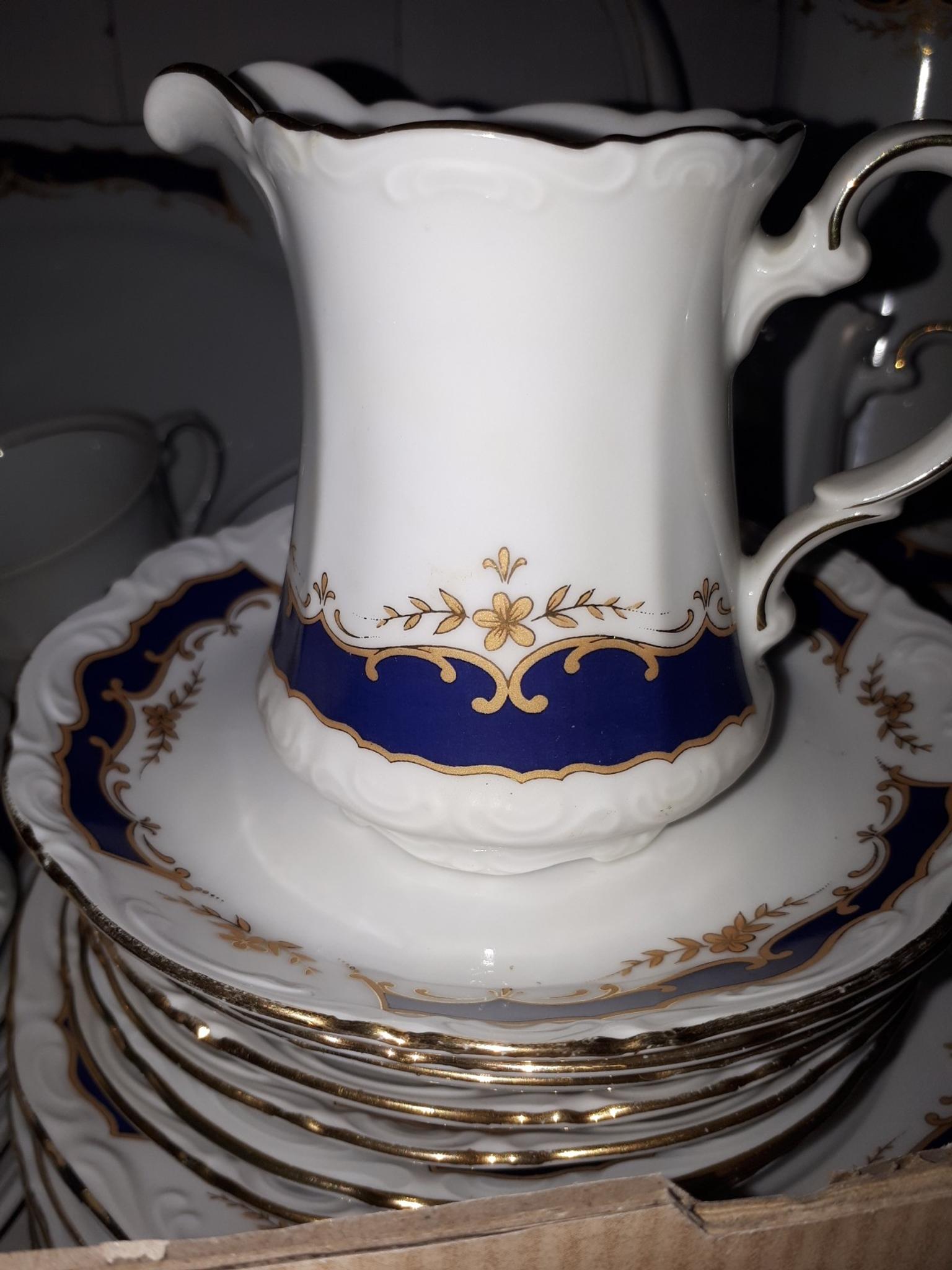 Geschirr Blau Gold Galerien Milt's Dekor