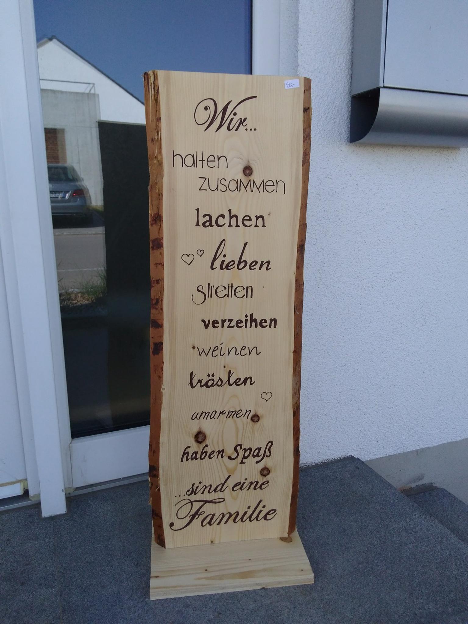 Holz Aufsteller Familie Haustür Deko in 89192 Rammingen für € 35,00 zum