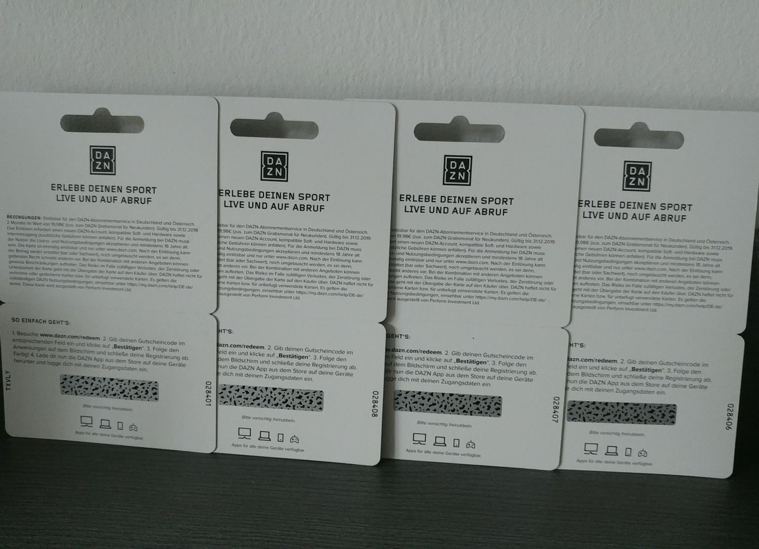 Die besten rabatte und dazn gutscheincodes. 4x * DAZN * GUTSCHEINE 2+1 Monate in 89340 Leipheim für 15 ...