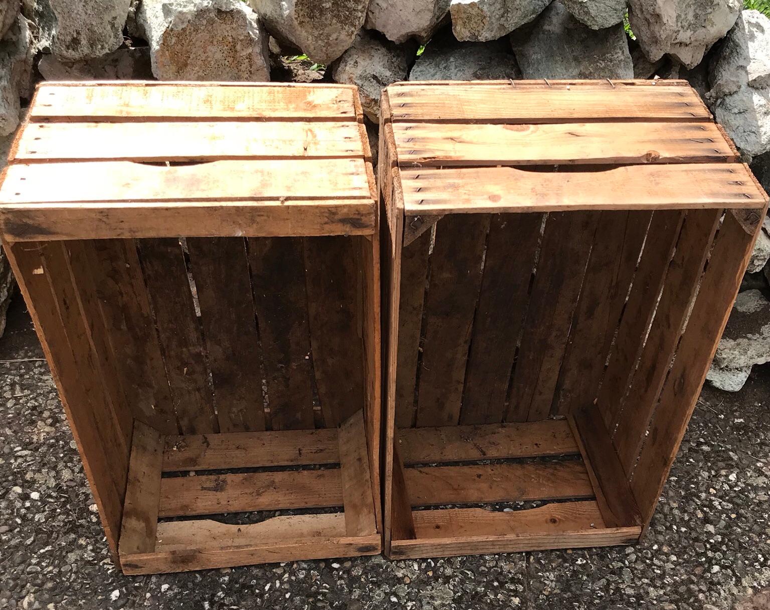 2x Holzkiste Groß Obst Wein Kiste Deko Regal in 67551