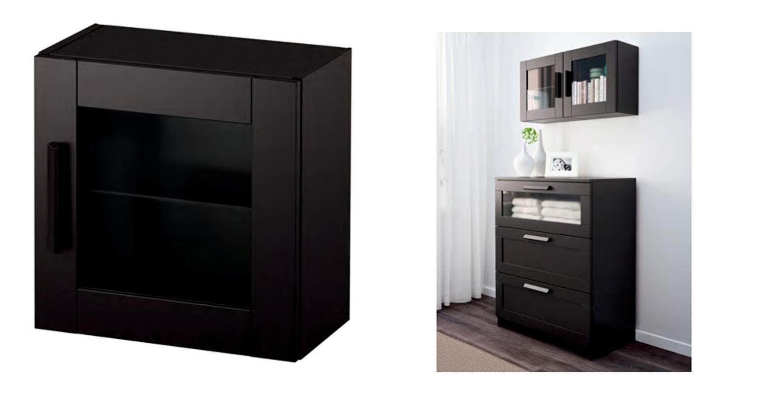 3 Ikea Brimnes Vitrinen schwarz in 82216 Maisach für 50,00