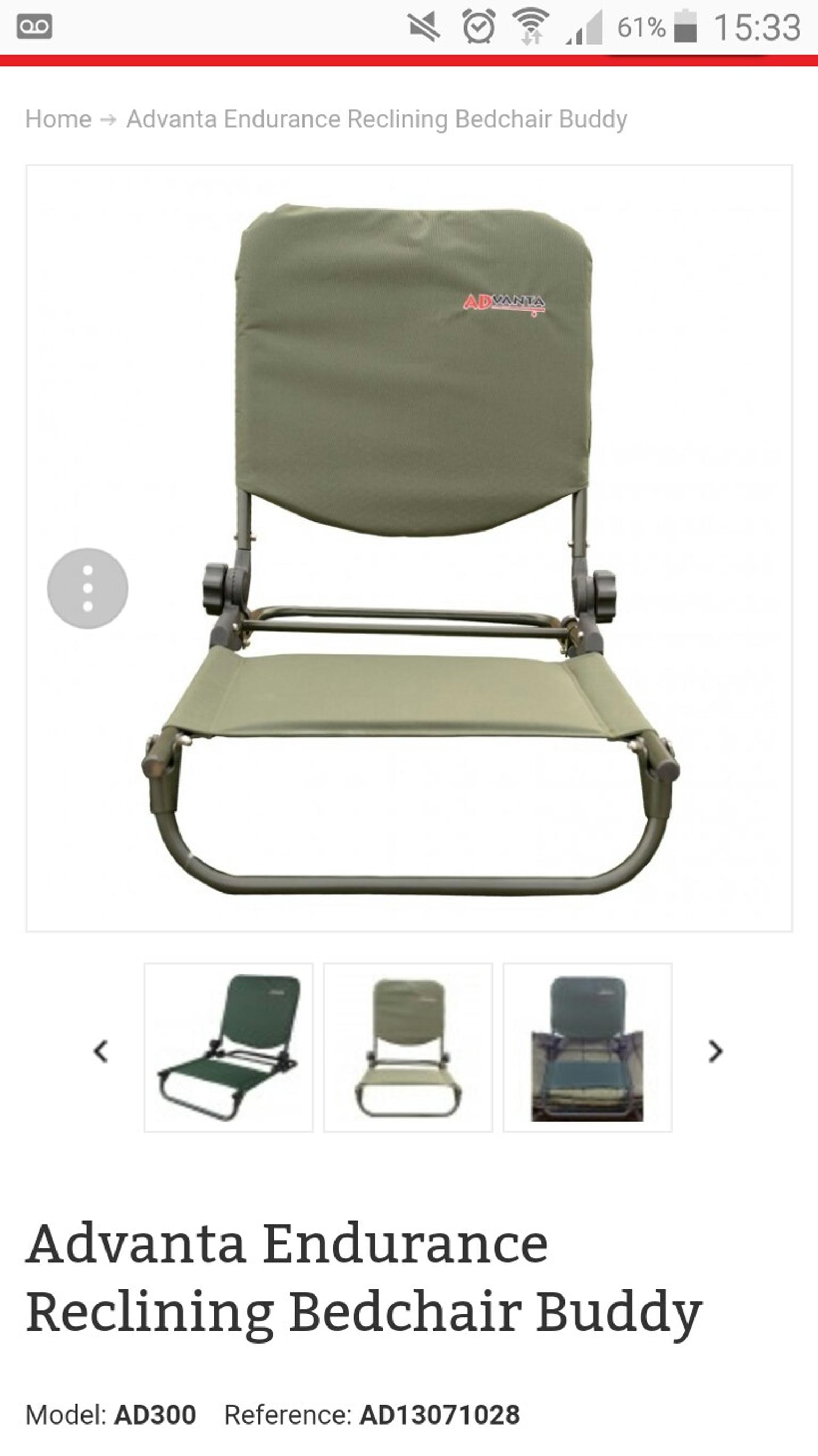 Fishing chair bed buddy in WA7 Runcorn for £20.00 for sale