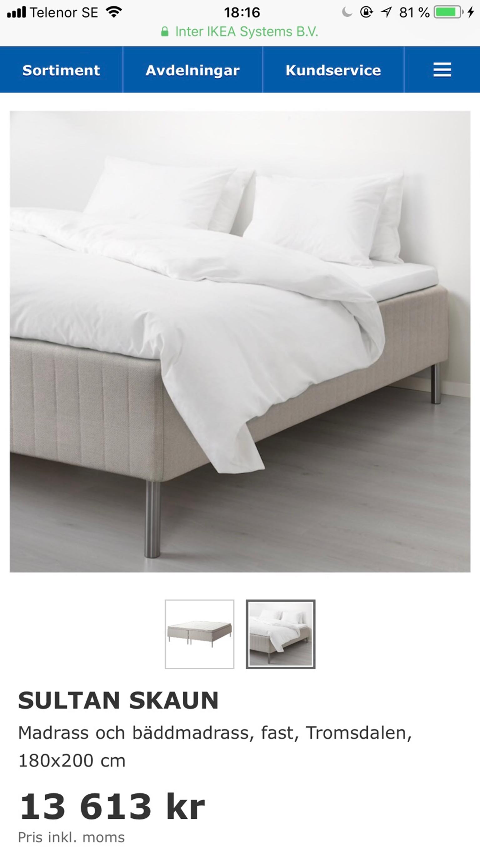 Billigaste Sängen Ikea Ikea Sultan SKAUN in 12038 Stockholm for SEK 3,500.00 for sale Shpock