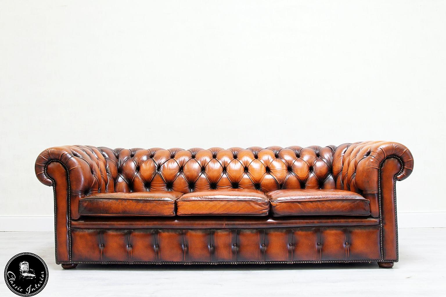 Chesterfield Sofa Leder Antik Vintage Couch in 32791 Lage for €999.00 for sale Shpock