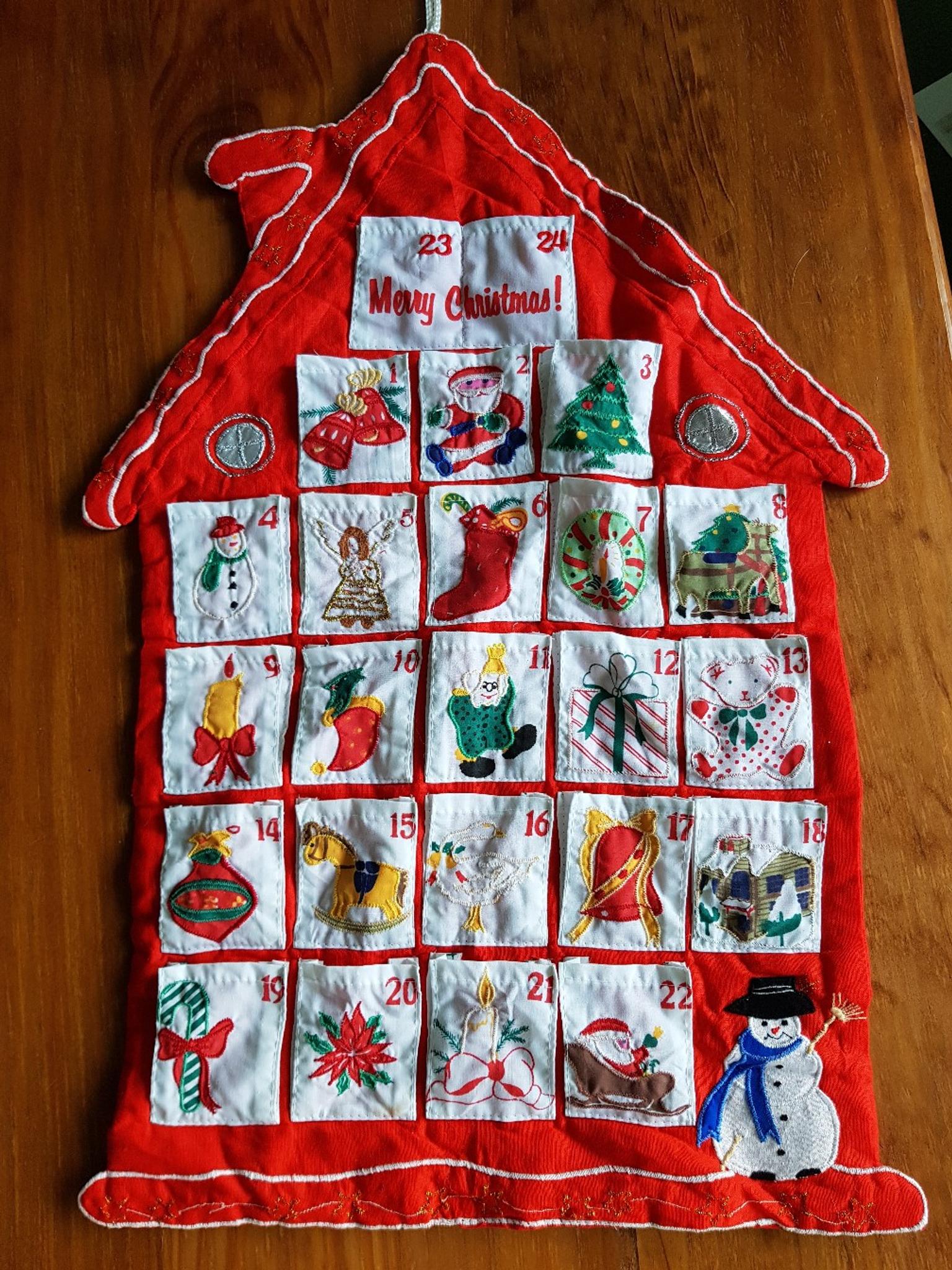 Reusable fabric Christmas advent calendar in KT18 Ewell for £5.00 for