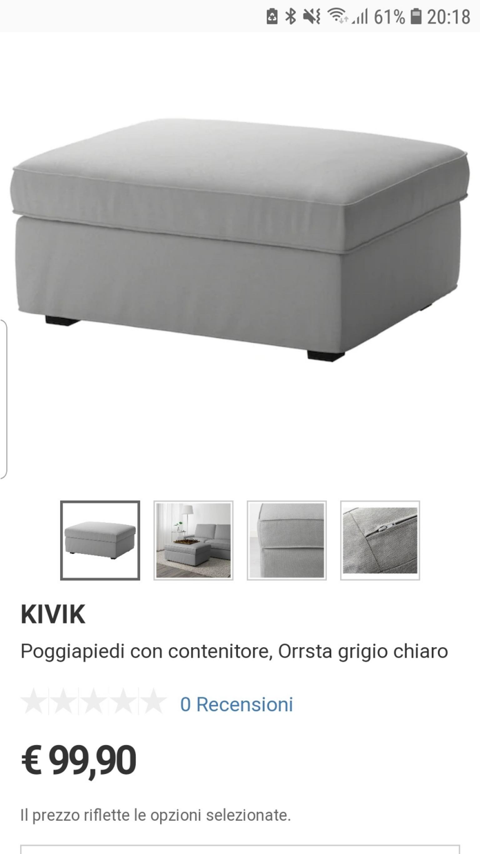 ikea kivik pouf contenitore grigio orrsta in 20145 Milan for €45.00 for