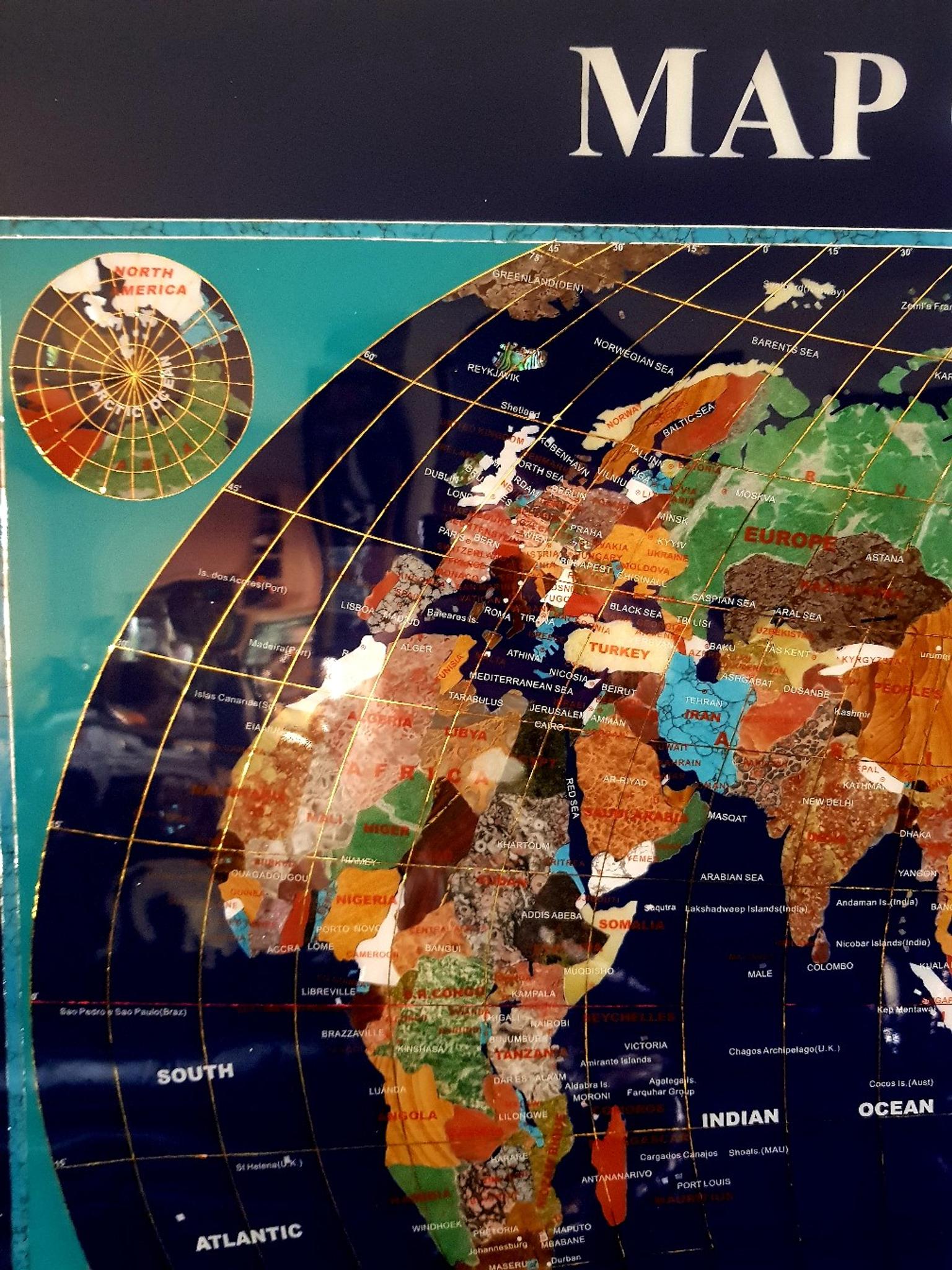 Vintage Gemstone Map of the World in M11 Manchester for £280.00 for