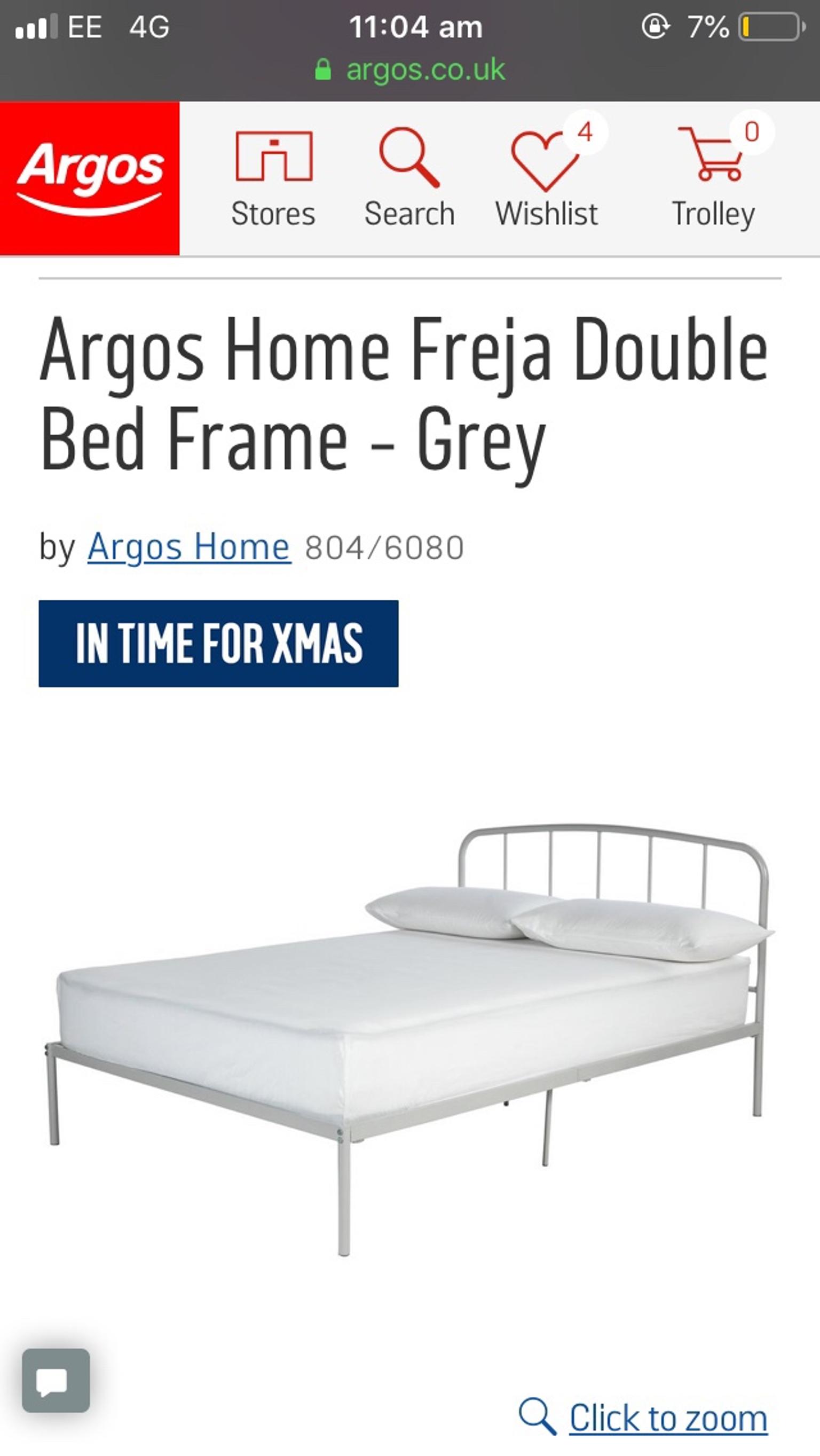 Argos Home Freja Double Bed Frame Grey in N15 London for £50.00 for