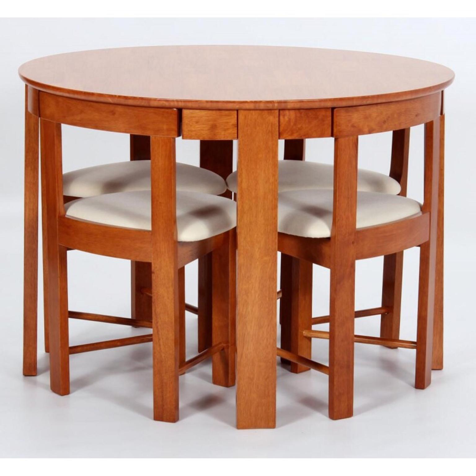 MODERN SPACE SAVER DINING SET WITH 4X CHAIRS in B676ra West Midlands