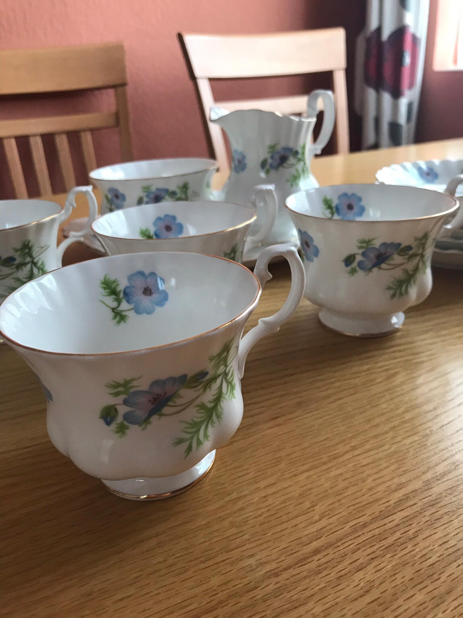 Richmond bone China blue poppy tea set in CH63 Wirral for