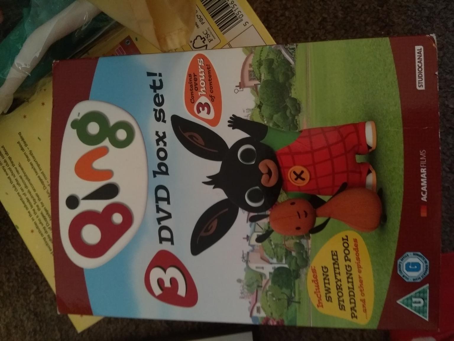 Cbeebies Bing Bunny DVD box set in L11 Liverpool for £3.00 for sale