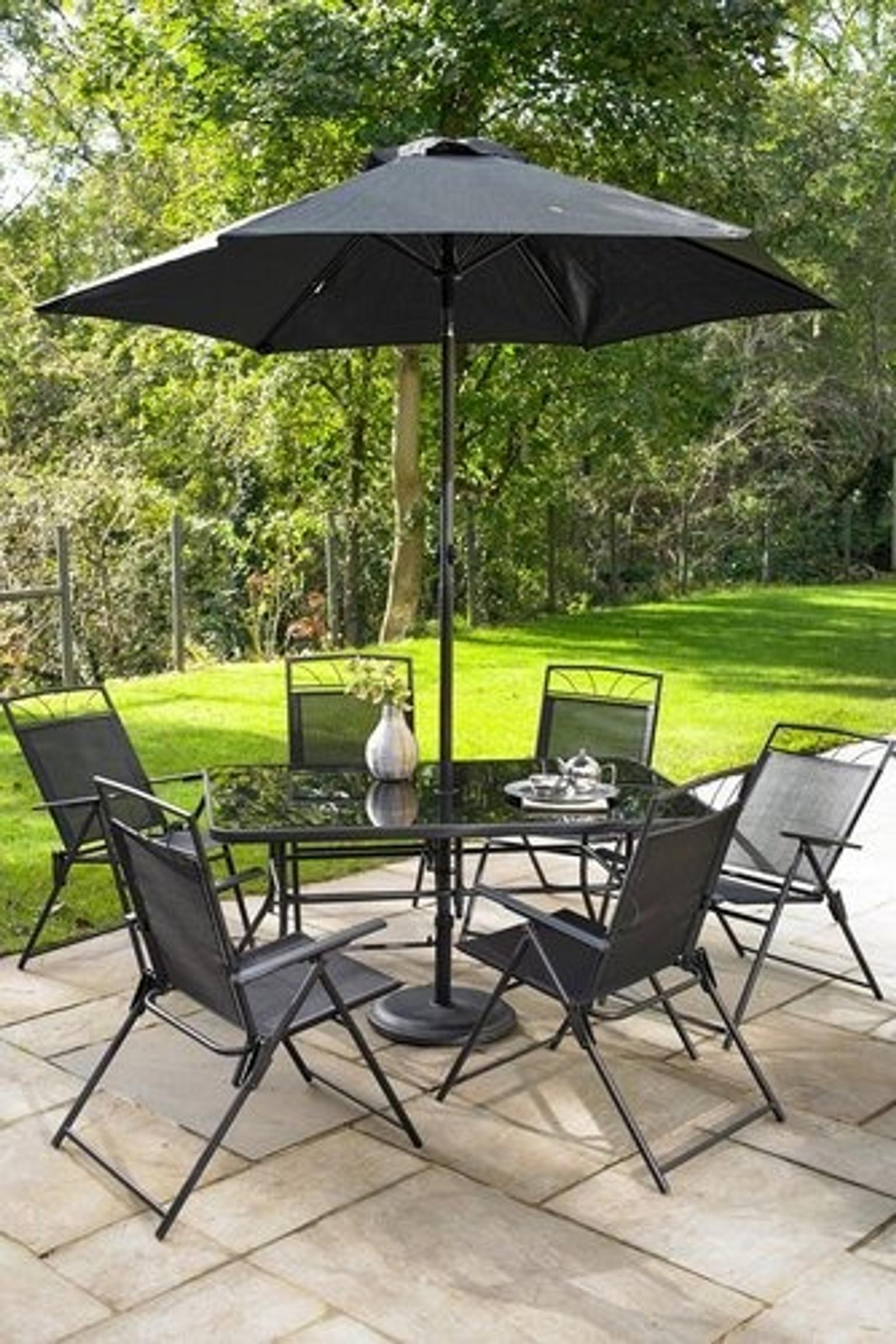 Kent 8 Piece Patio Set Glass Table 6 Chair in M350BN Failsworth for Â£