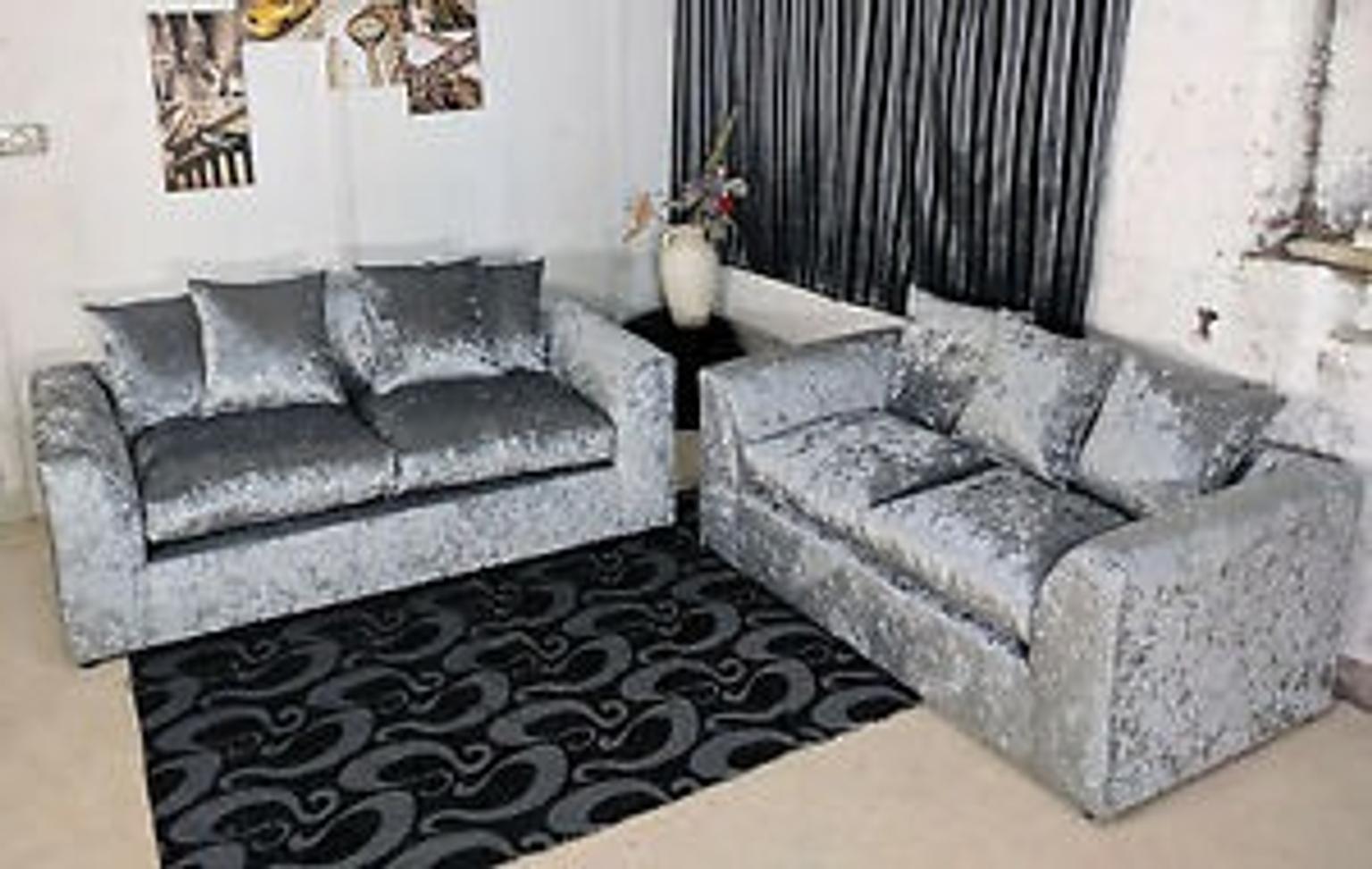 Grey Crushed Velvet Sofa Living Room Ideas Baci Living Room