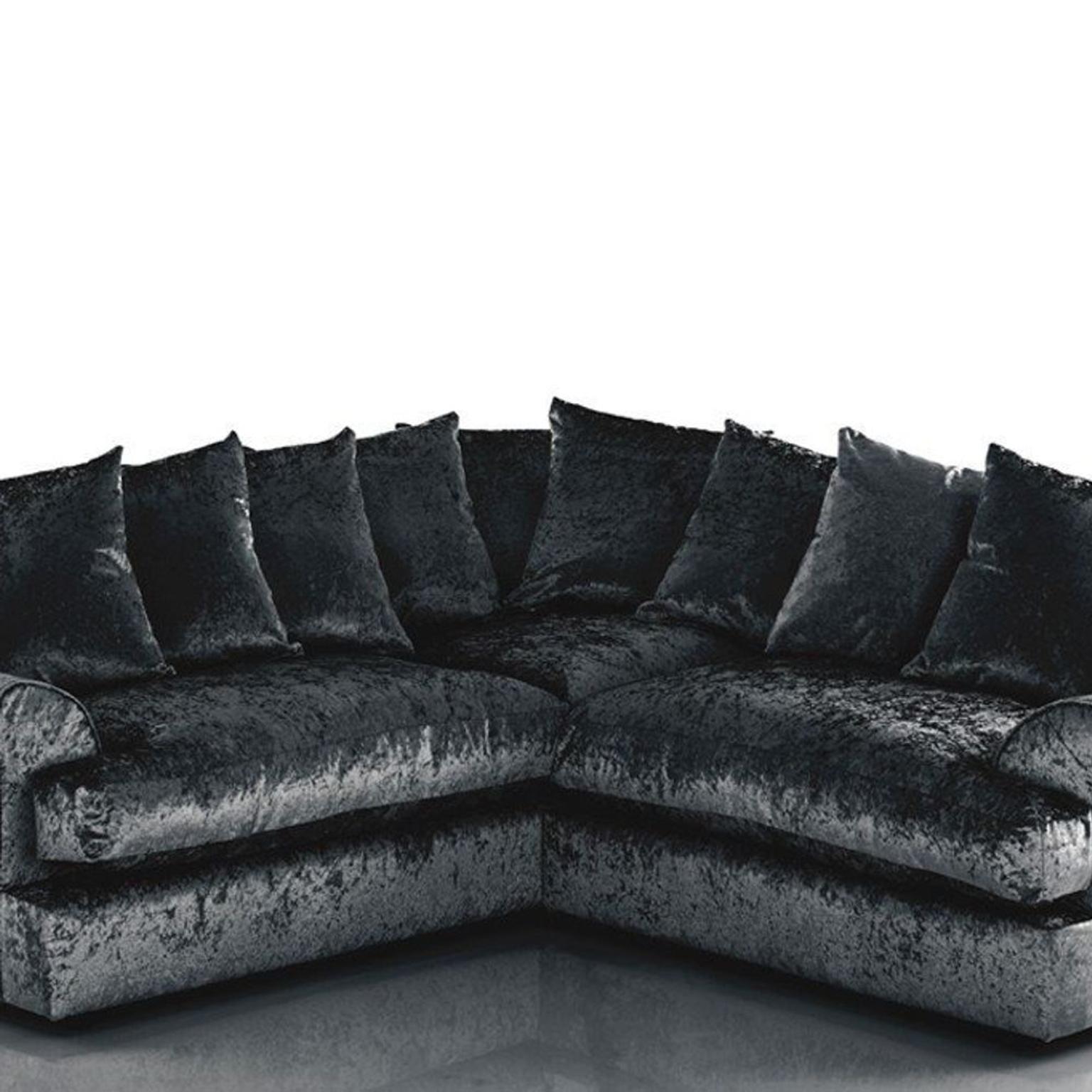 Crushed Velvet Sofa Finance Baci Living Room
