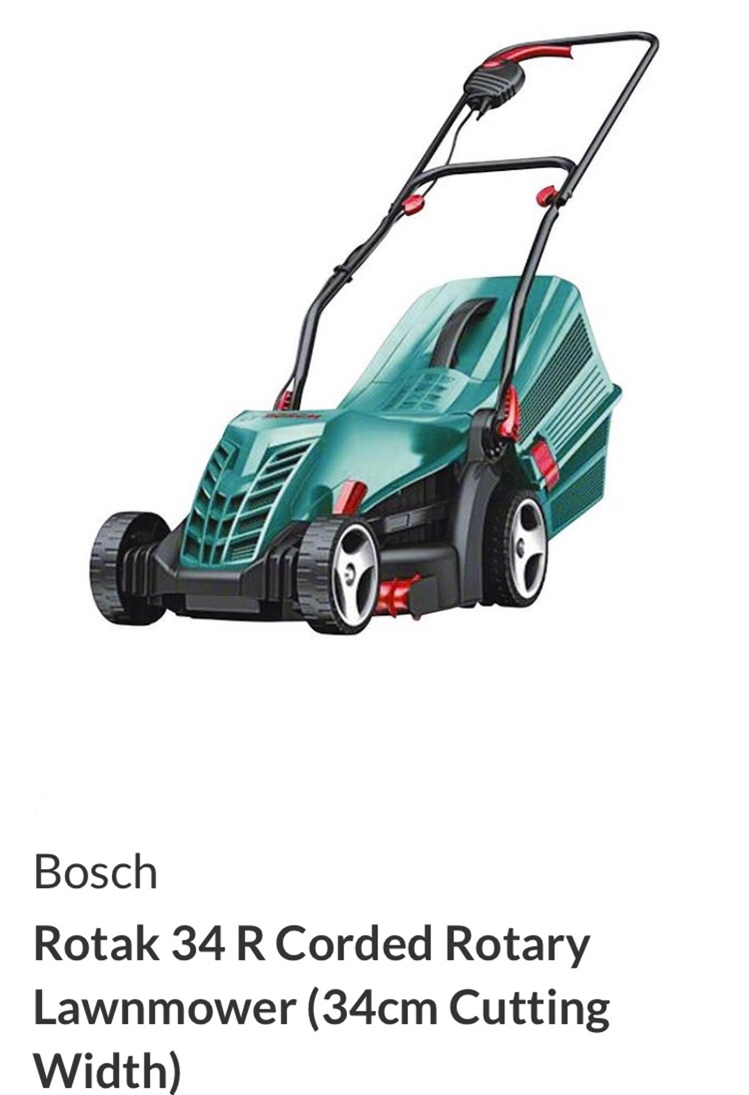 Bosch Rotak 34 13 Electric Rotary Lawn Mower 1300 Watt