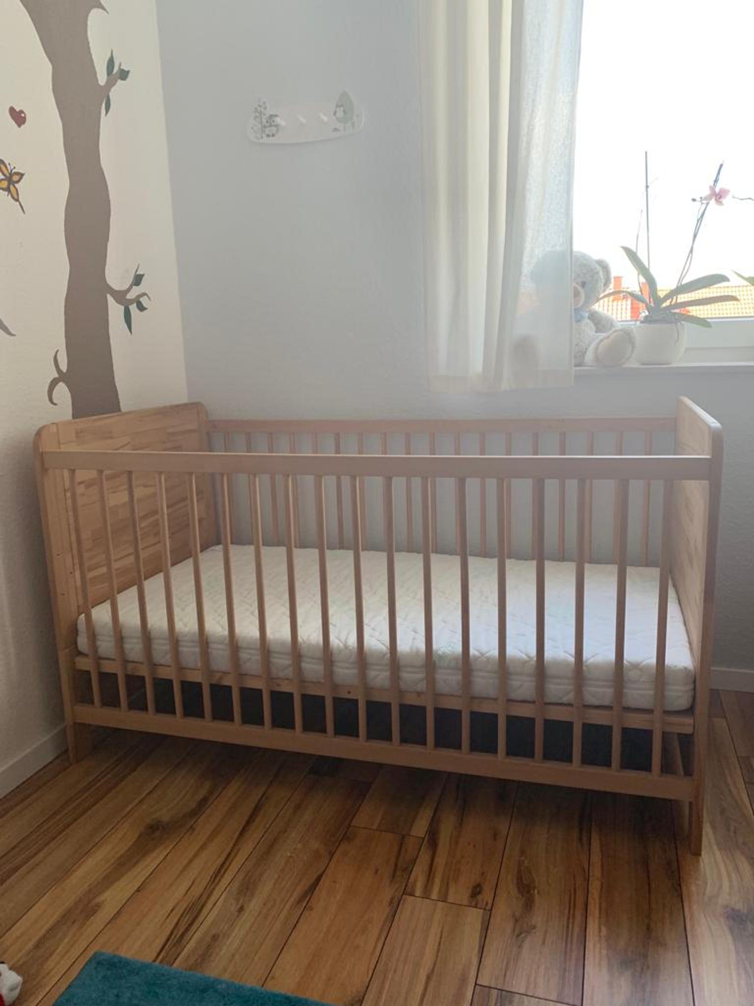 Babybett / Kinderbett Oslo Kerbuche Massiv in 67071