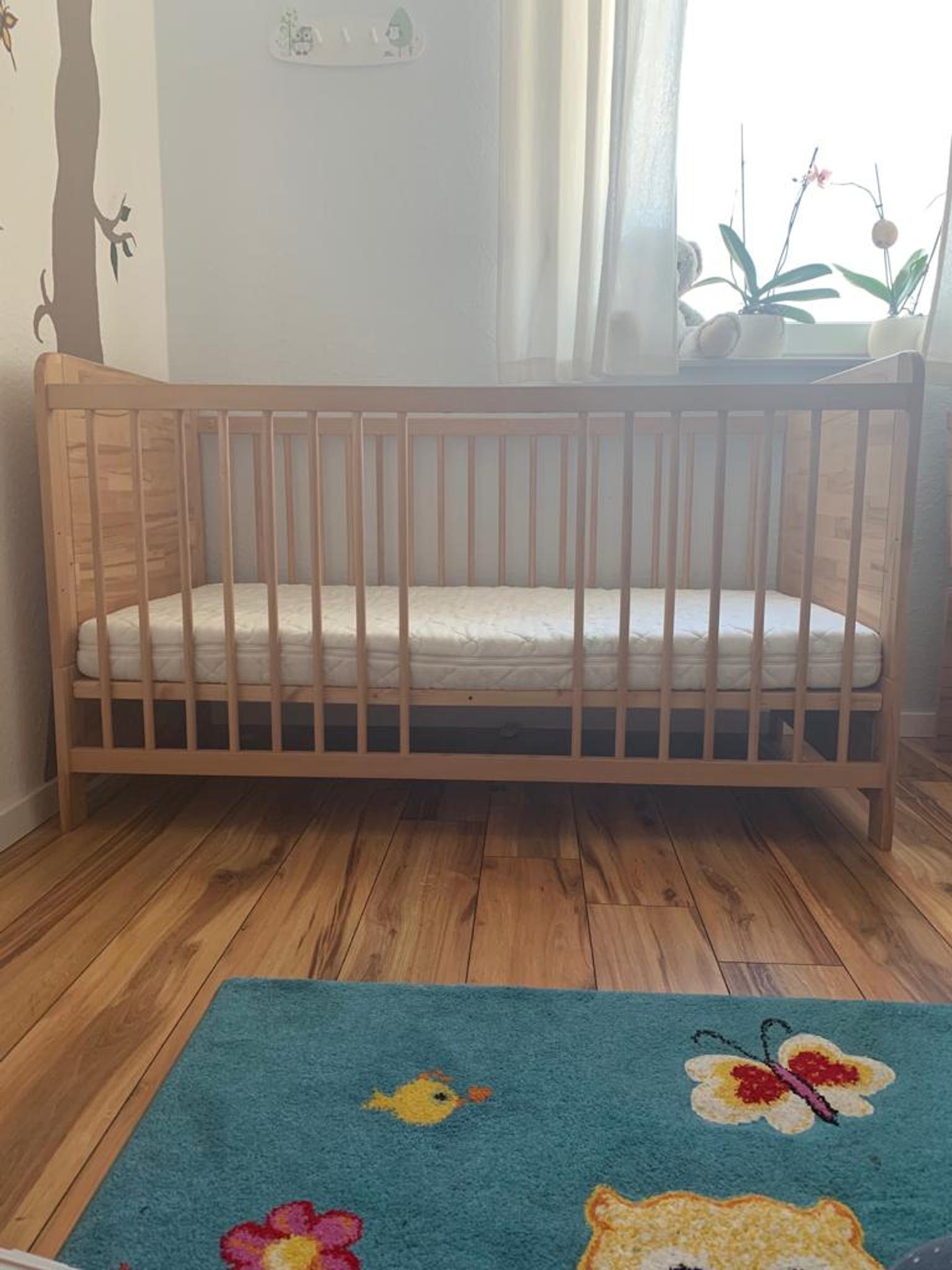 Babybett / Kinderbett Oslo Kerbuche Massiv in 67071