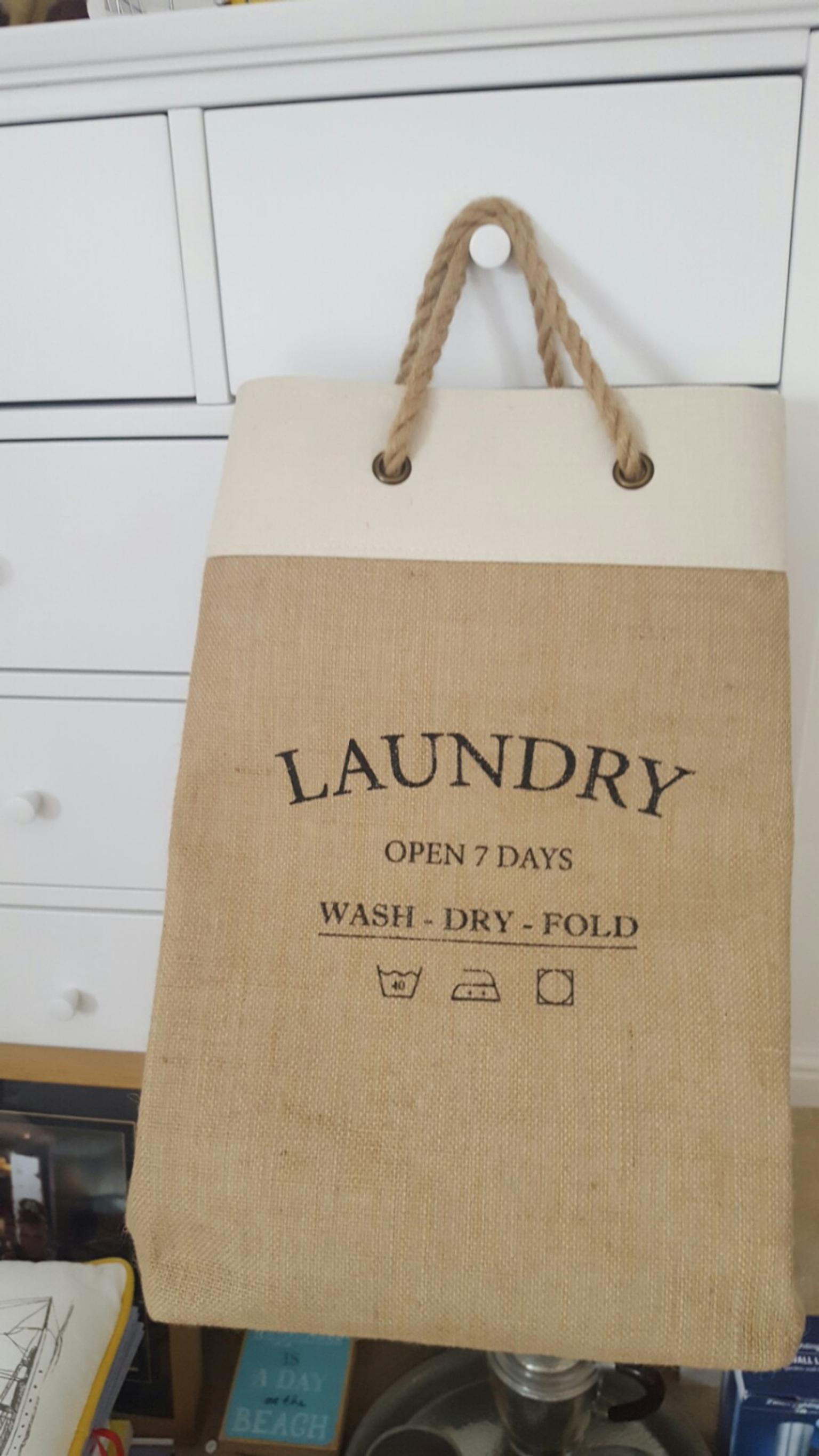 Brand new hessian laundry bag in for £5.00 for sale Shpock