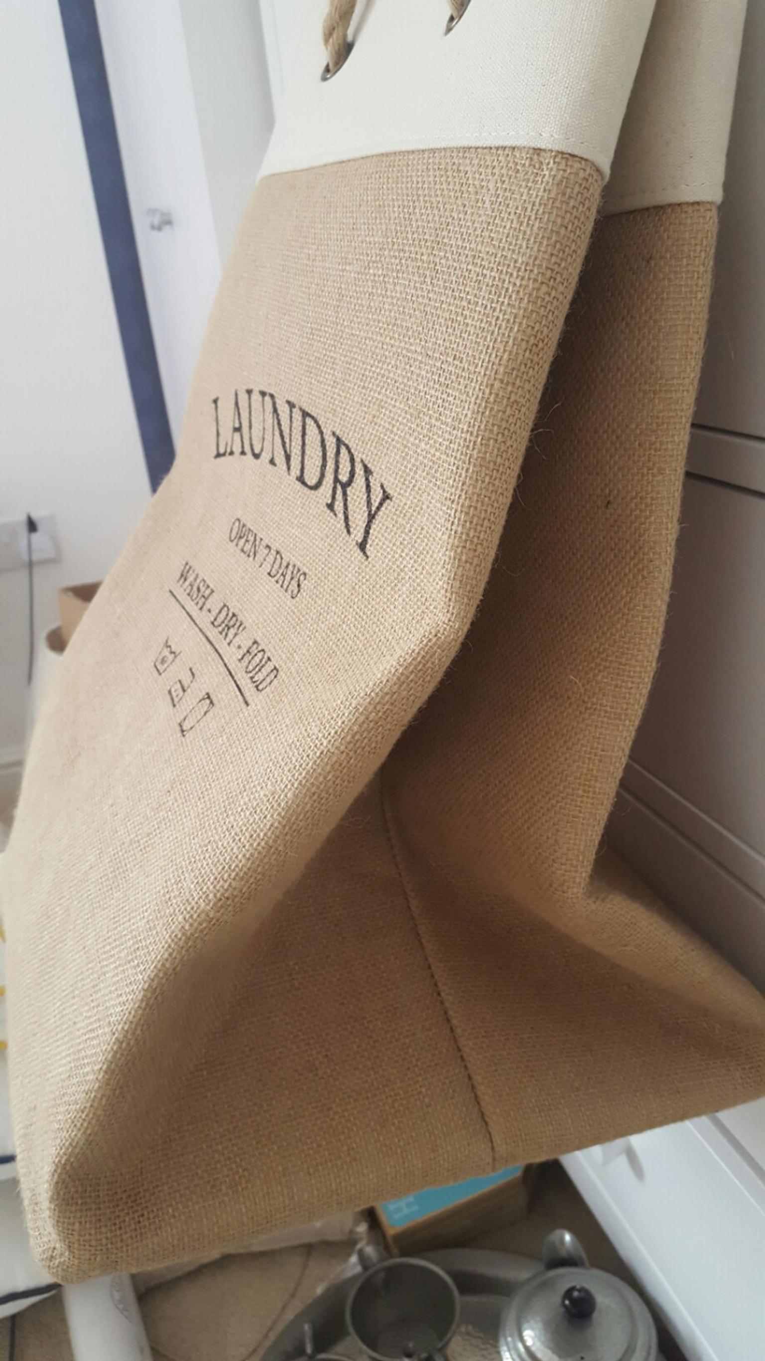 Brand new hessian laundry bag in for £5.00 for sale Shpock