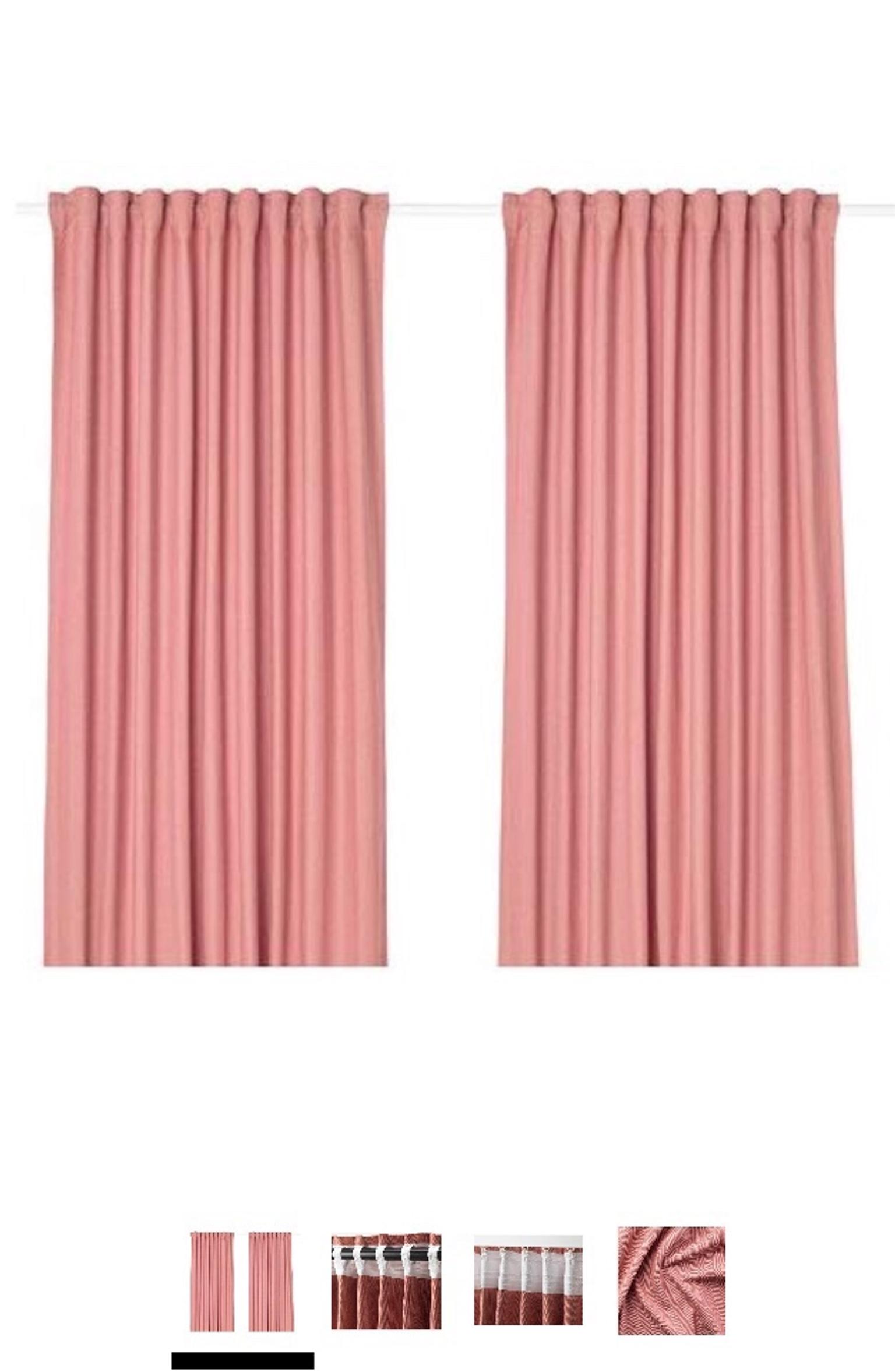 IKEA TIBAST 4x Gardinen rosa, 145x300 cm in 6914 Hohenweiler für 60,00 € zum Verkauf Shpock DE
