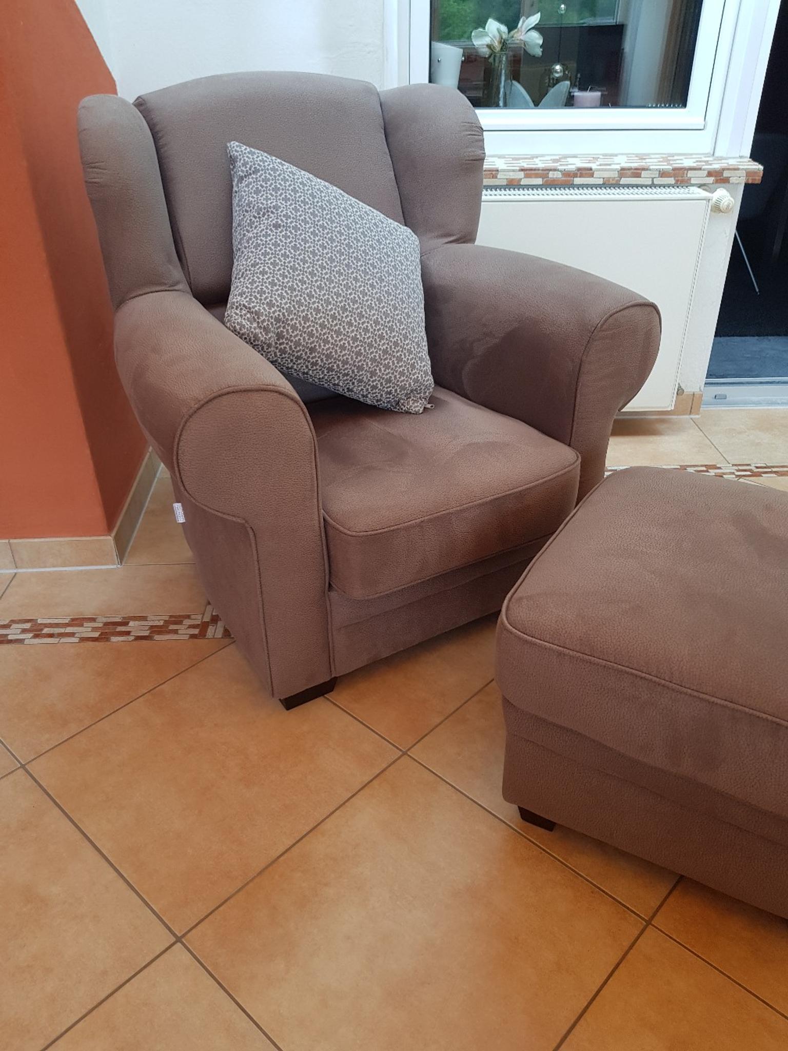 Ohrensessel Mit Hocker Arhouou