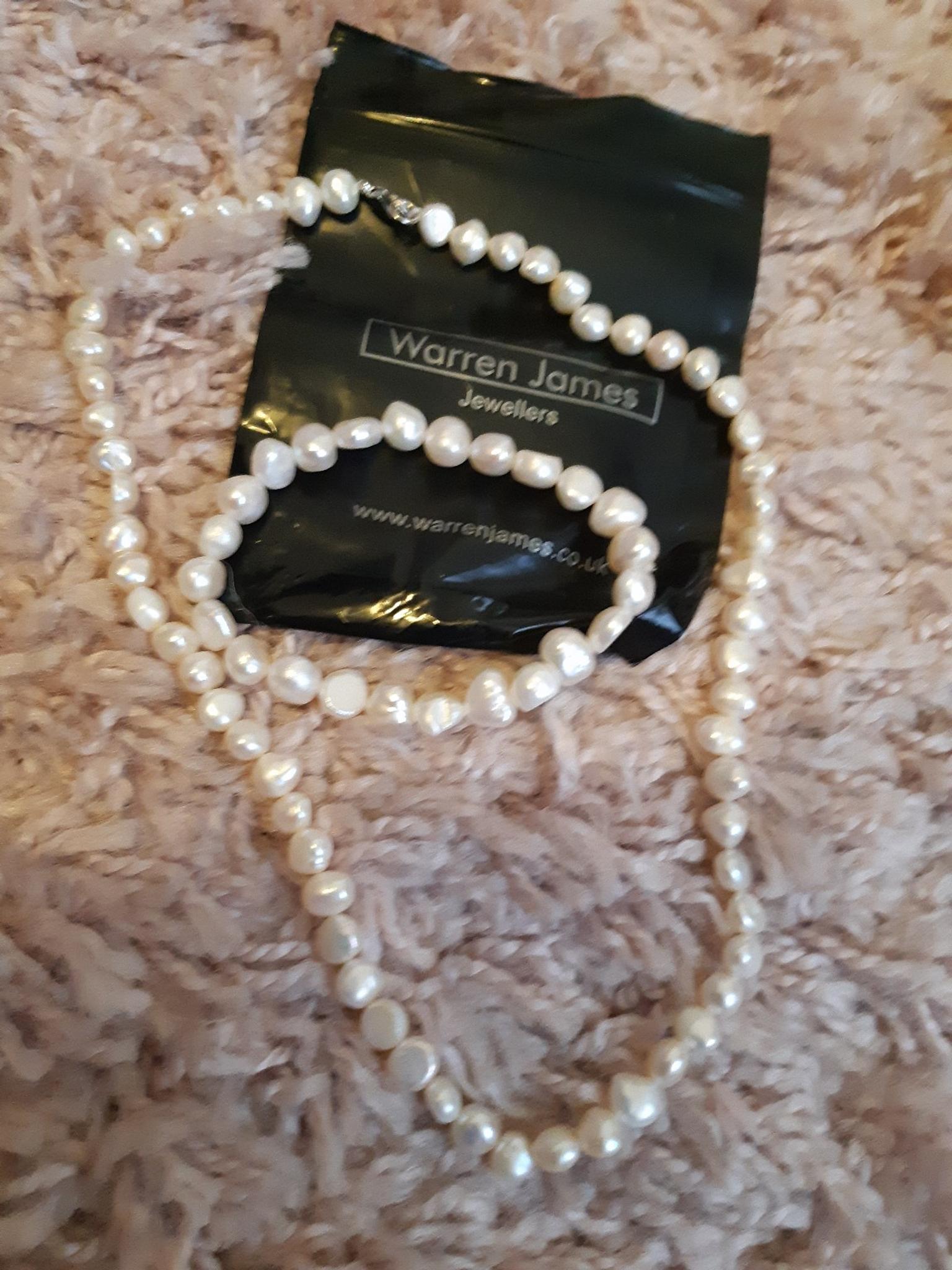 Warren James pearl necklace and bracelet in Oldham for £2.00 for sale